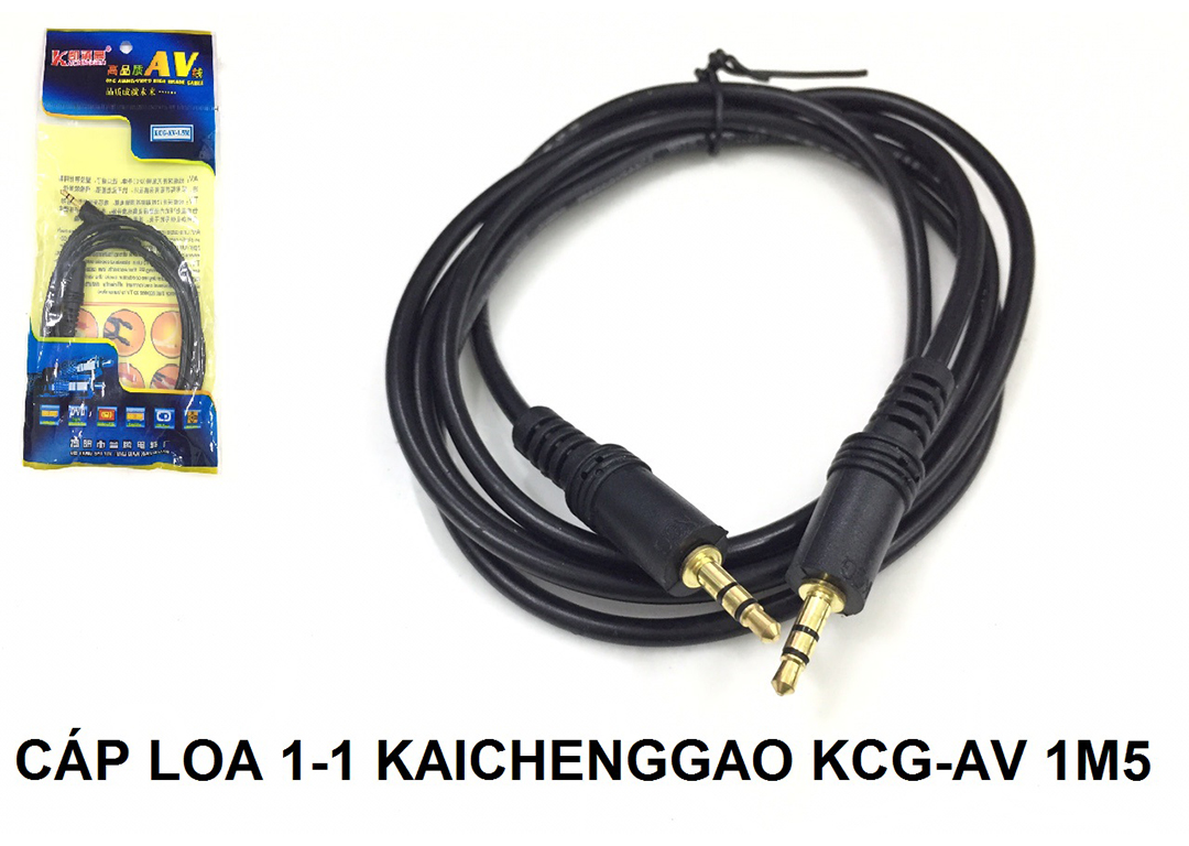 CÁP LOA 3.5MM 1->1 - 1.5M KAICHENGGAO (KCG-AV)