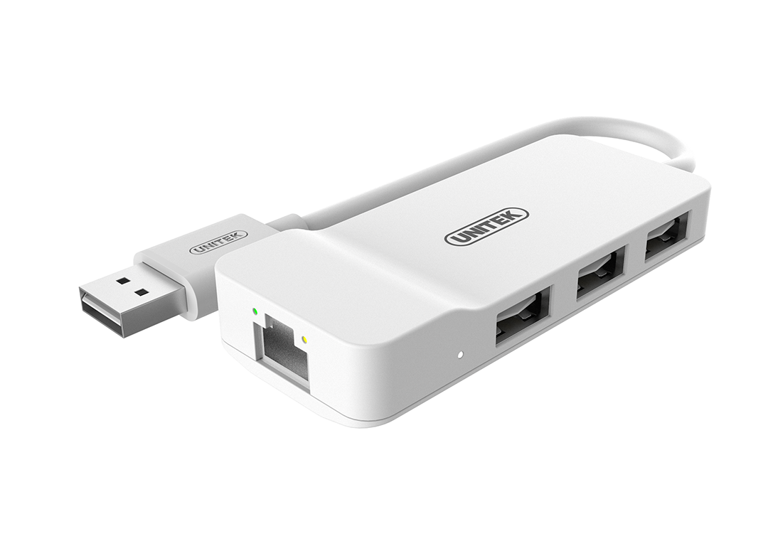 Hub Chuyển Đổi USB 2.0 + Cổng LAN UNITEK Y-1470