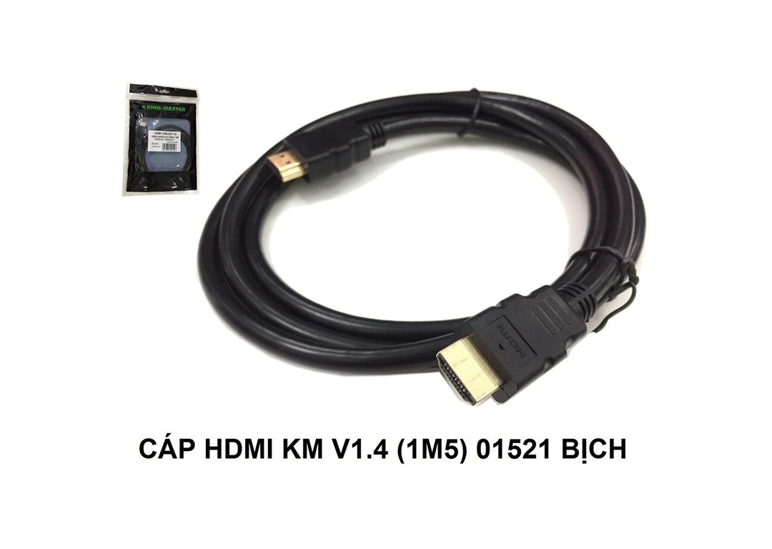 CÁP HDMI KM 1.4 1.5M (01521) DÂY ĐEN TRƠN