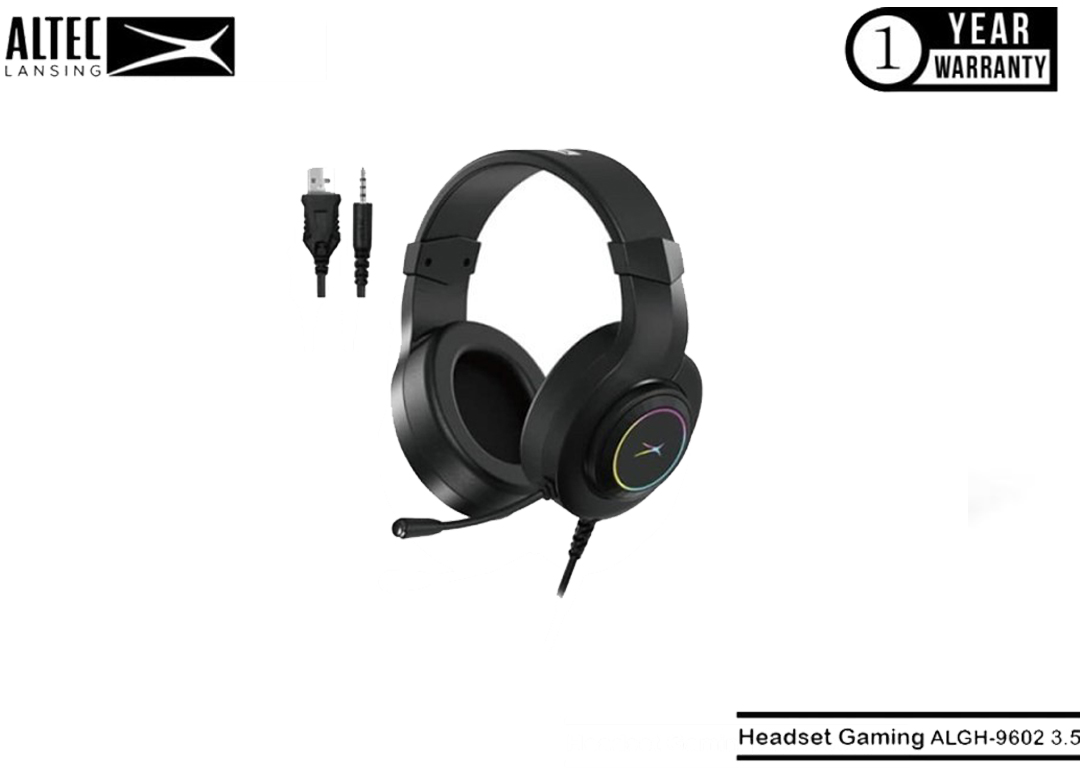 TAI NGHE USB+3.5MM  ALGH 9602 ĐEN LED ALTEC LANSING