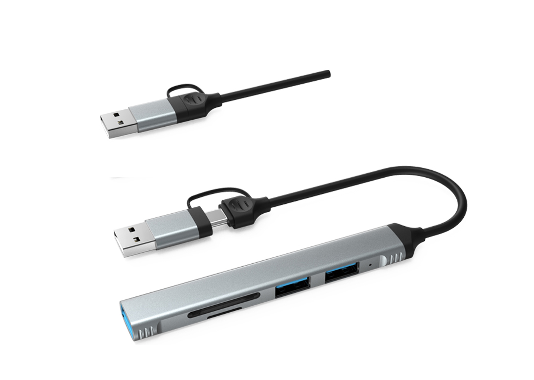 CÁP CHUYỂN TYPE-C/USB 3.0 RA 3 USB3.0+SD/TF HC-77A