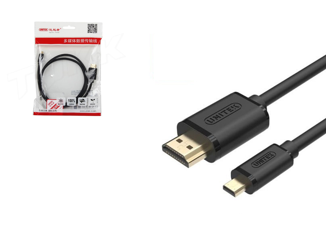 Cáp micro HDMI -> HDMI dài 1m UNITEK Y-C152A