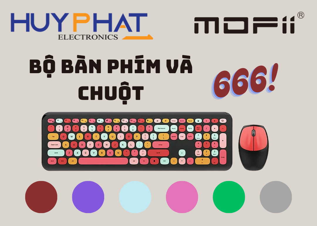 Bàn phím và chuột không dây MOFII 666