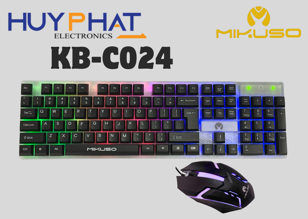 Combo bàn phím chuột máy tính MIKUSO KB-C024