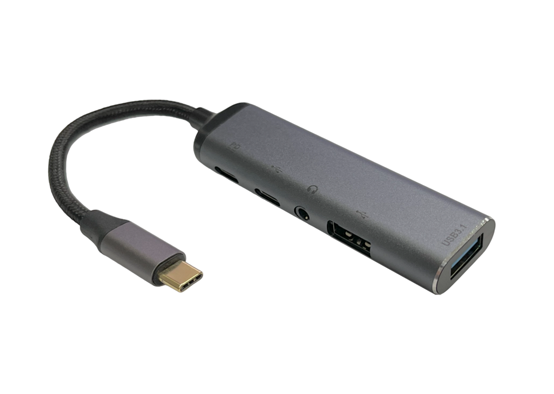 Hub chuyển đổi Type-C ra 2USB+Type-C+PD+3.5MM DS-Y003