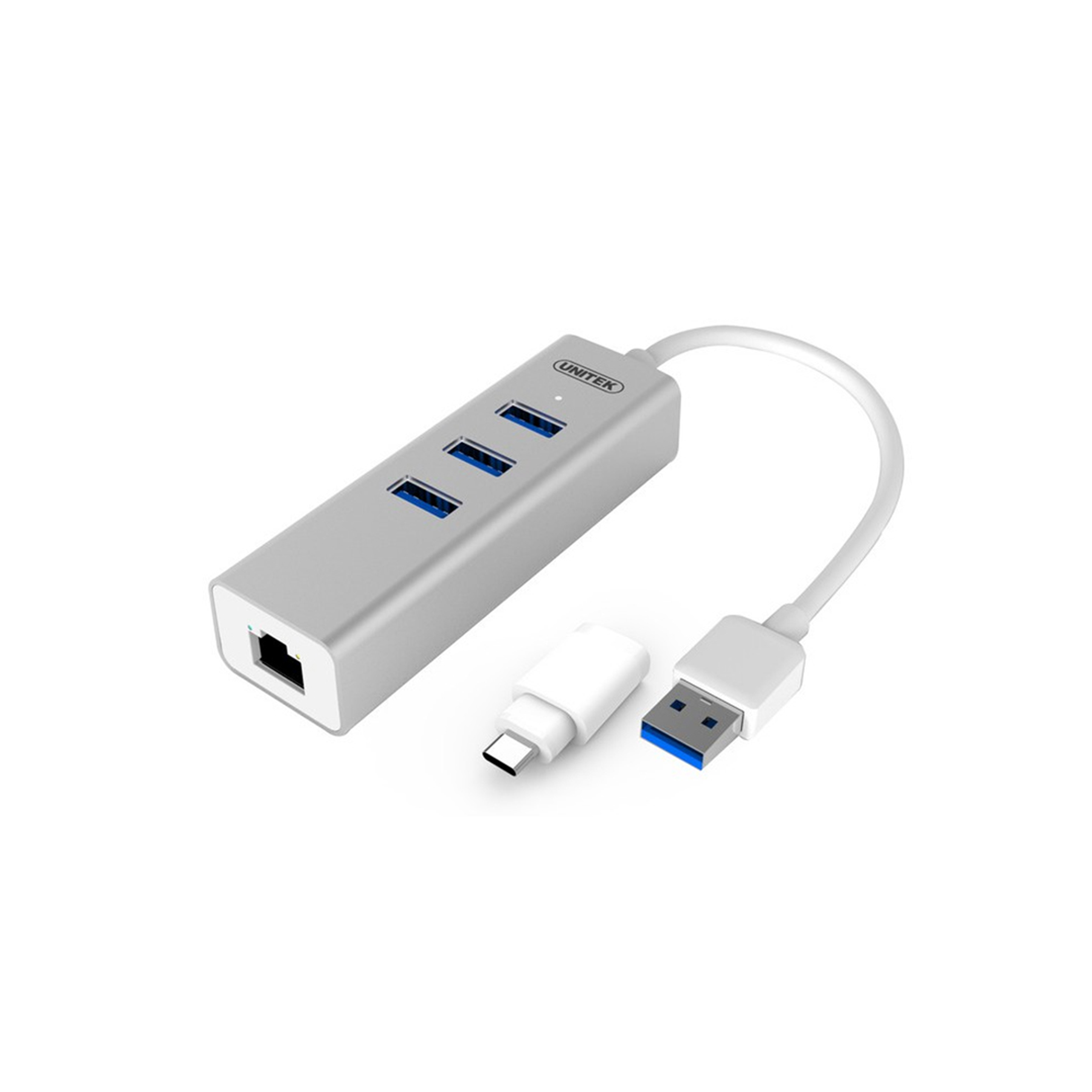 Hub USB 3.0 + Lan + Đầu đổi Type-C UNITEK Y-3083B