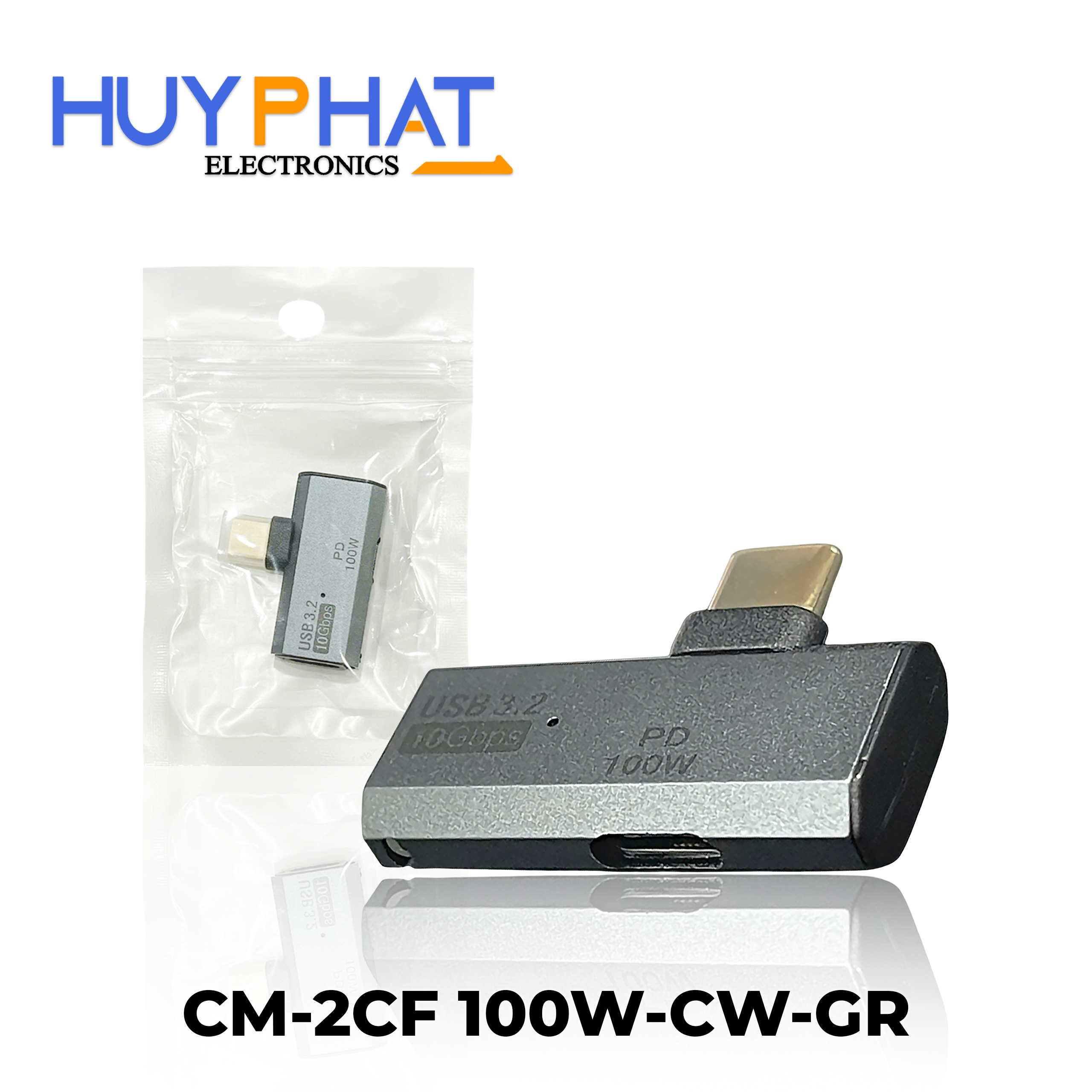 Đầu đổi Type-C -> Type-C + PD100W CM/2CF 100W-CW-GR