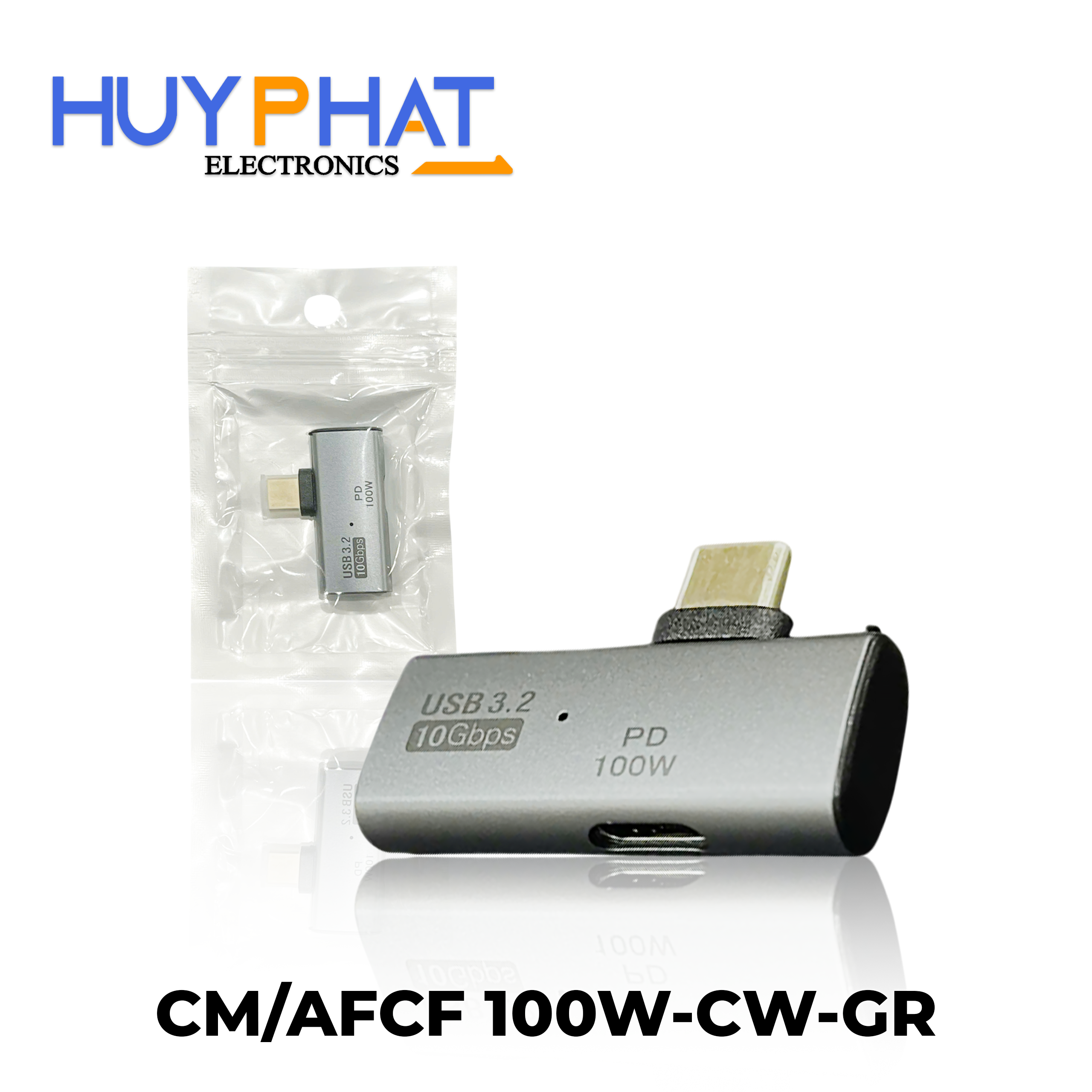 Đầu đổi Type-C M -> USB3.2 F có màn hình hiển thị thông số AF/CM-SX-TMH