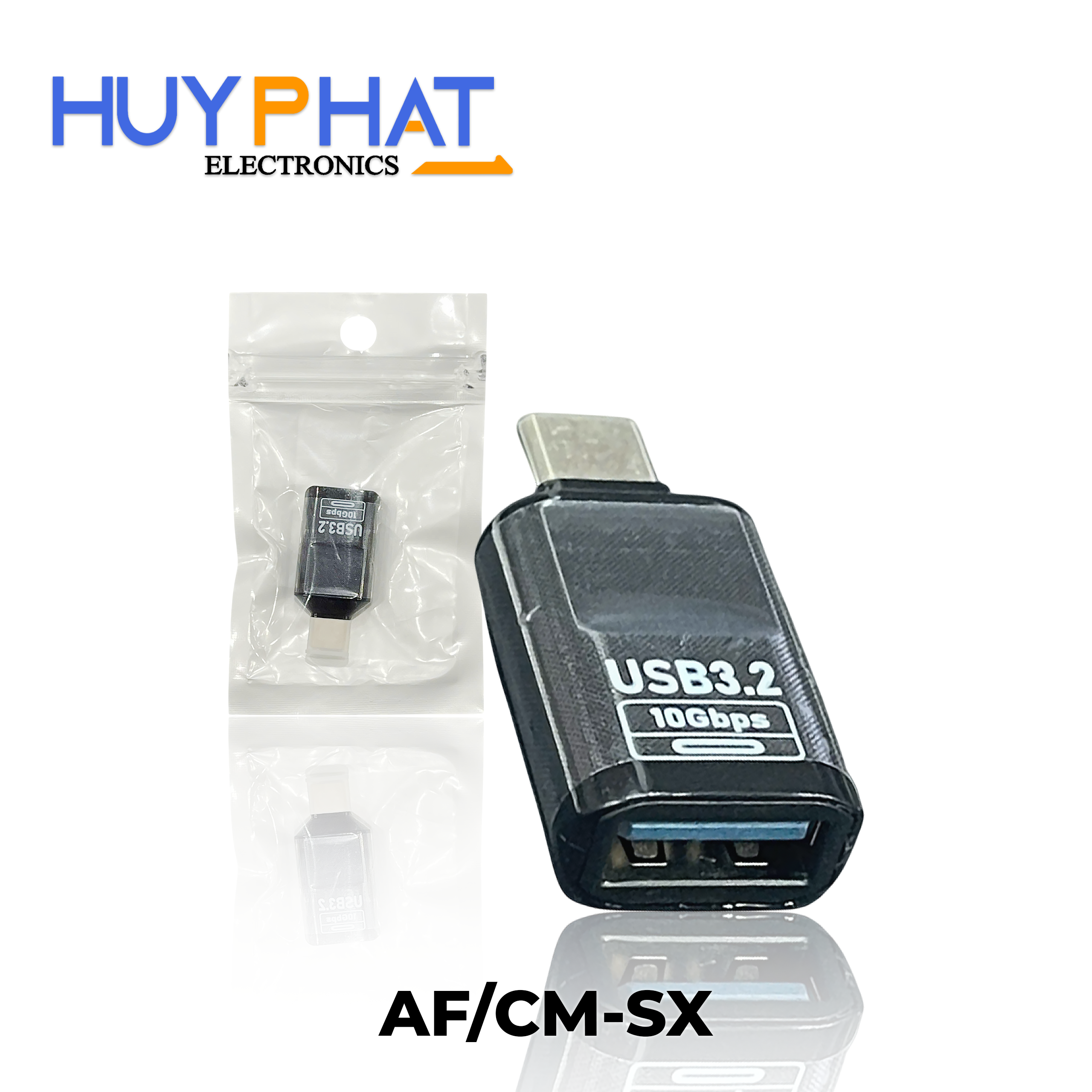 Đầu đổi Type-C M -> USB3.2 F có màn hình hiển thị thông số AF/CM-SX