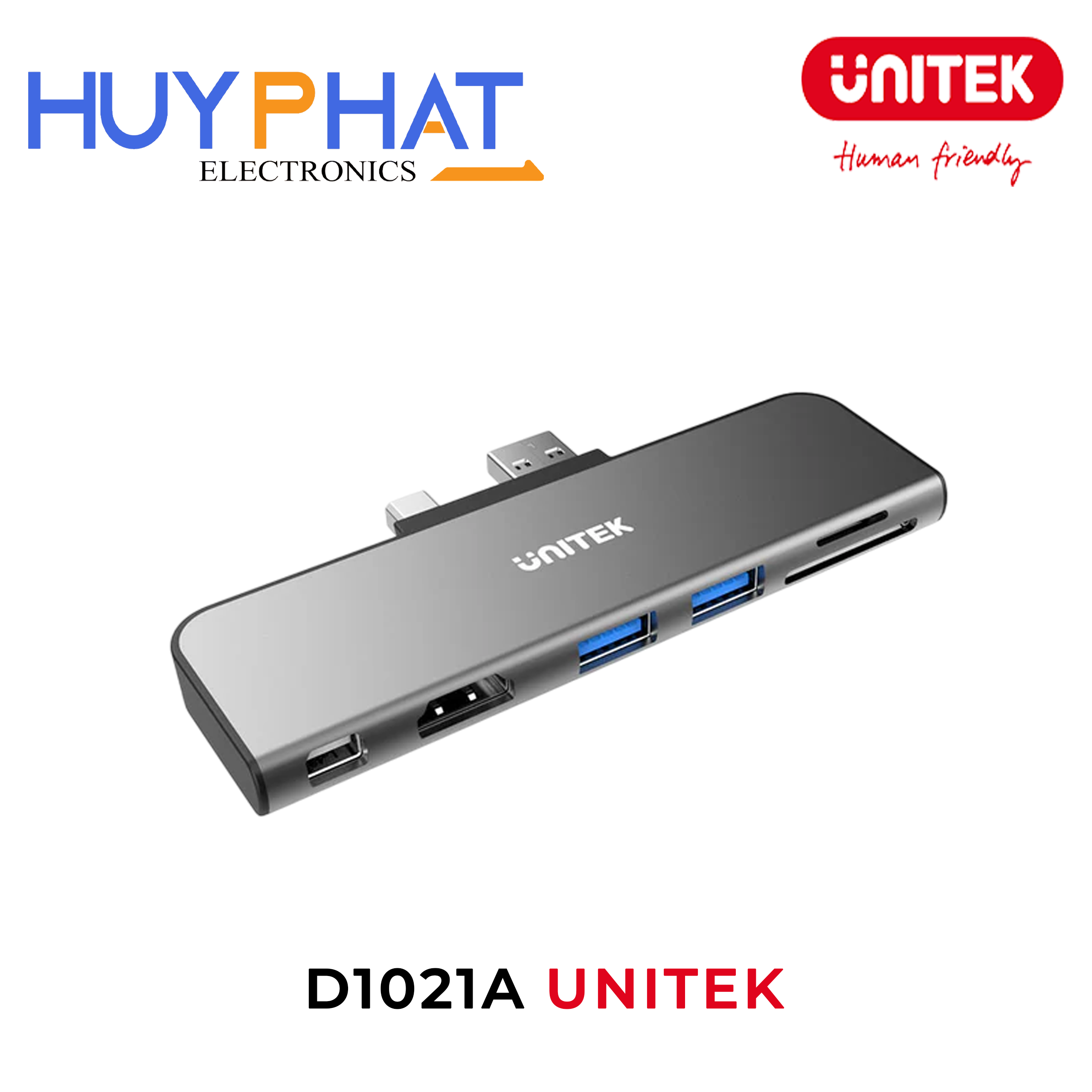Dock mở rộng USB 3.1 + HDMI + MINI DP + TF + SD UNITEK D1021A