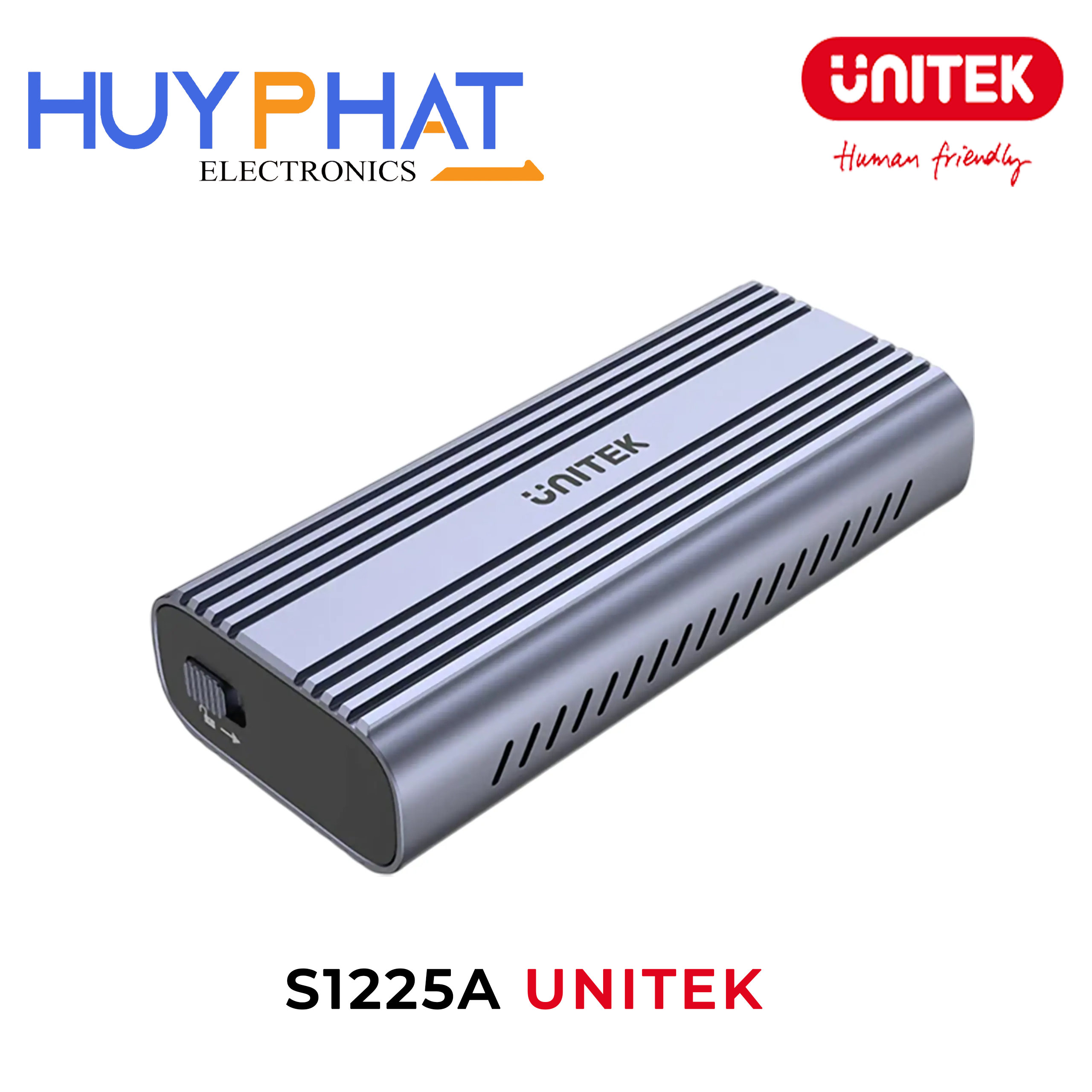 Box đựng ổ cứng SSD M2 kết nối Type-C tốc độ 10GBs UNITEK S1225A