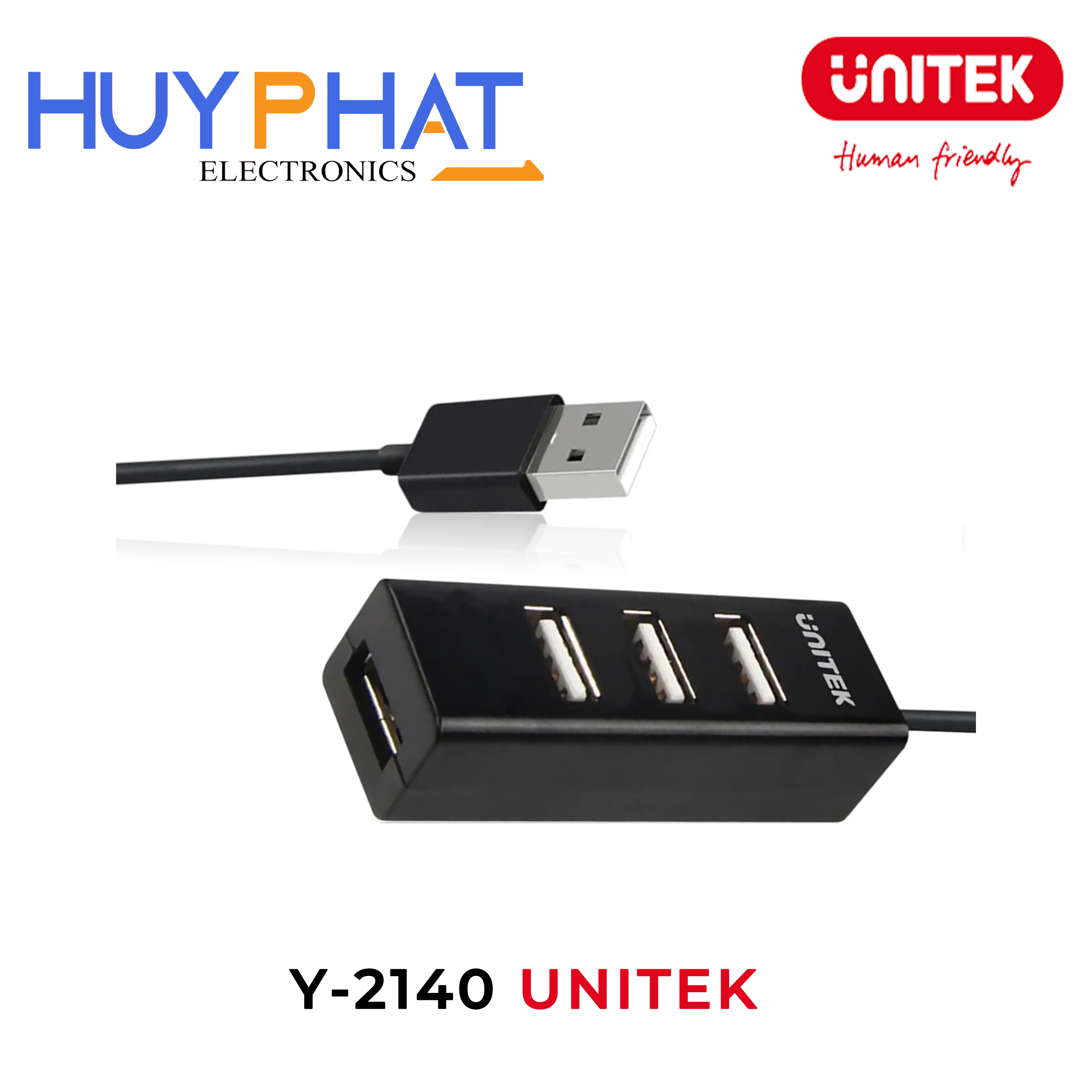 Hub chia USB 2.0 4 cổng UNITEK Y-2140