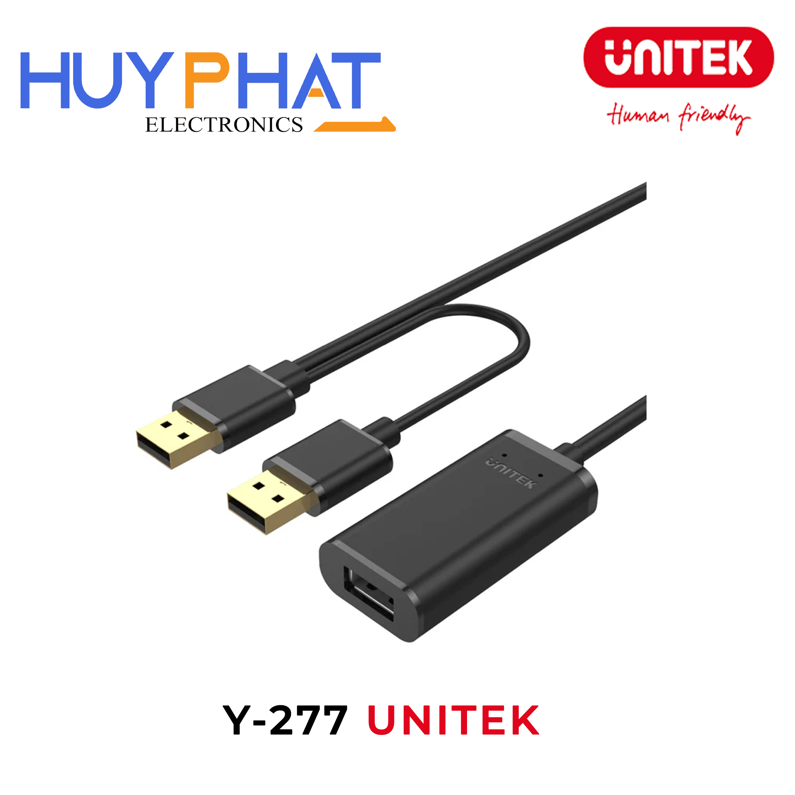Cáp nối dài USB 2.0 dài đến 20m UNITEK Y-277