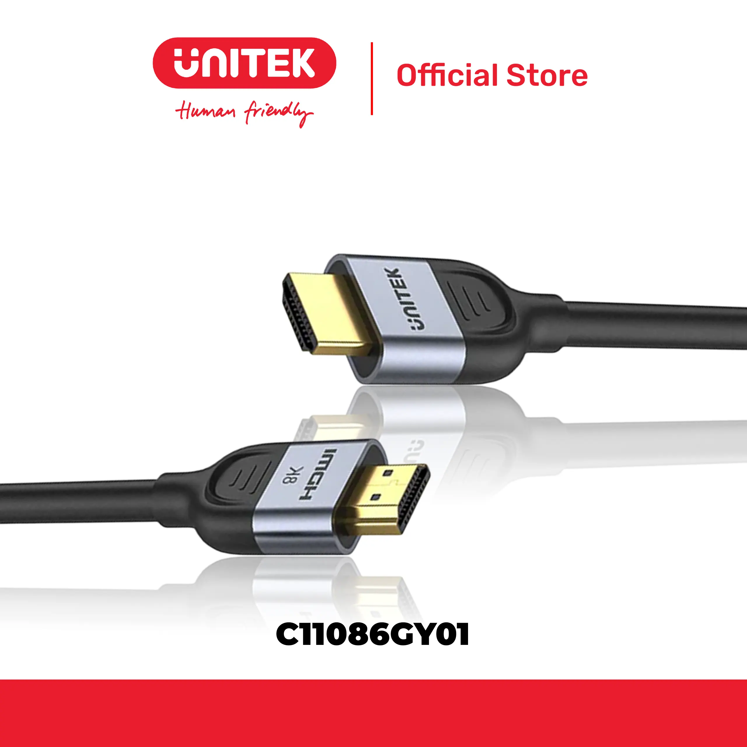 Cáp HDMI 2.1 8K@60Hz dài đến 5m UNITEK C11086GY01