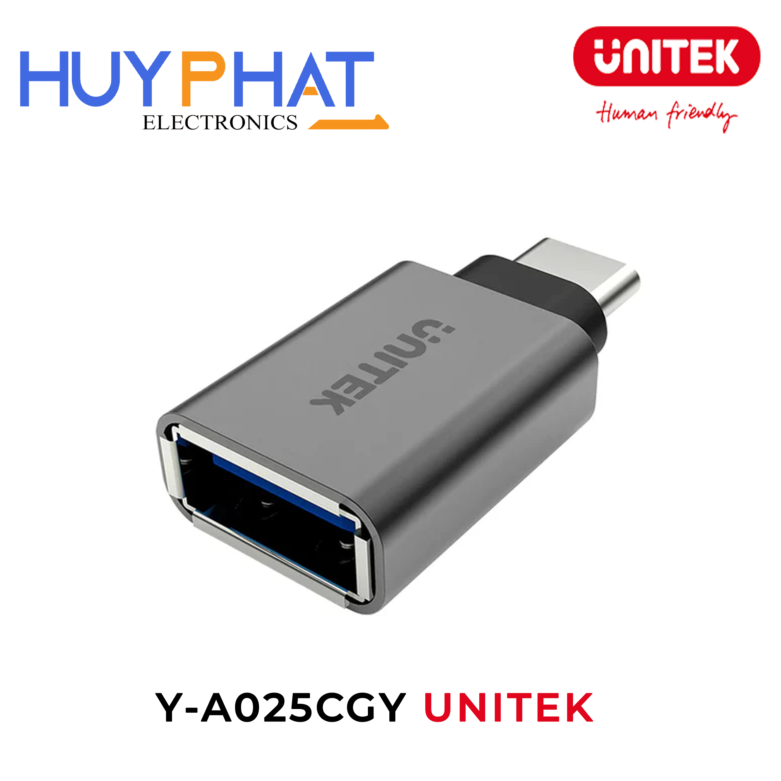 Đầu chuyển đổi Type-C -> USB UNITEK Y-A025CGY