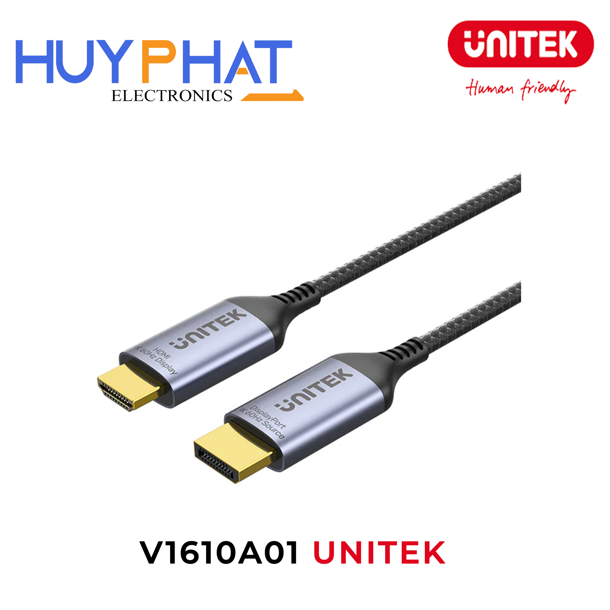 Cáp DisplayPort1.4 -> HDMI 8K@60Hz UNITEK V1610A01