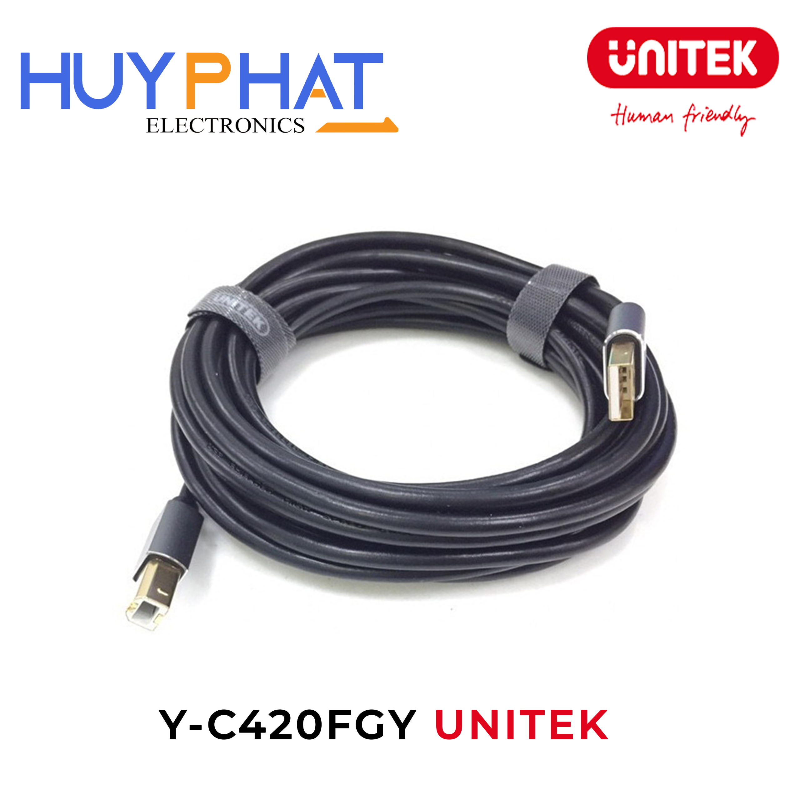 Cáp USB 2.0 dài đến 5M UNITEK Y-C420FGY