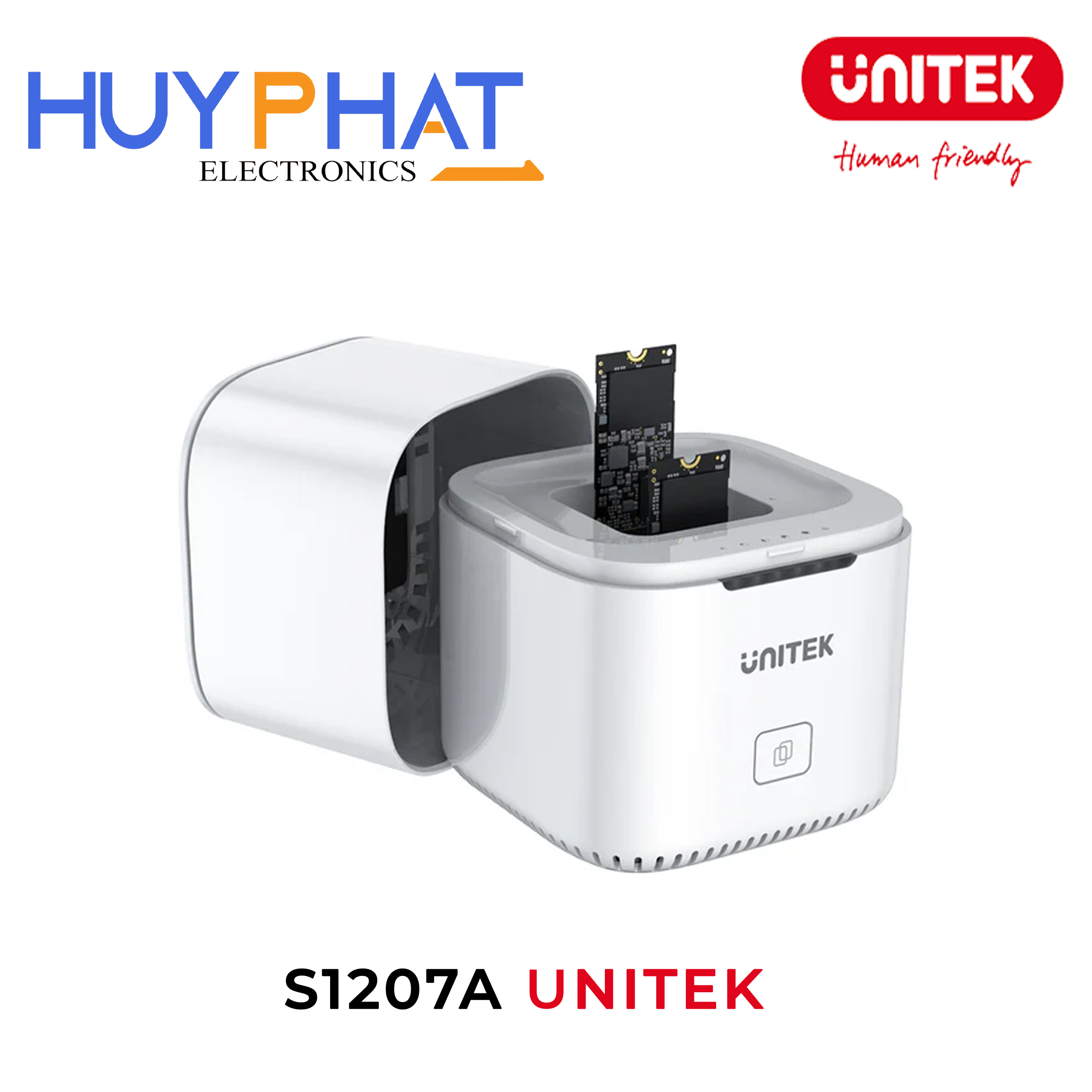 Box ổ cứng SSD Type-C -> PCIe/NVMe M.2 UNITEK S1207A