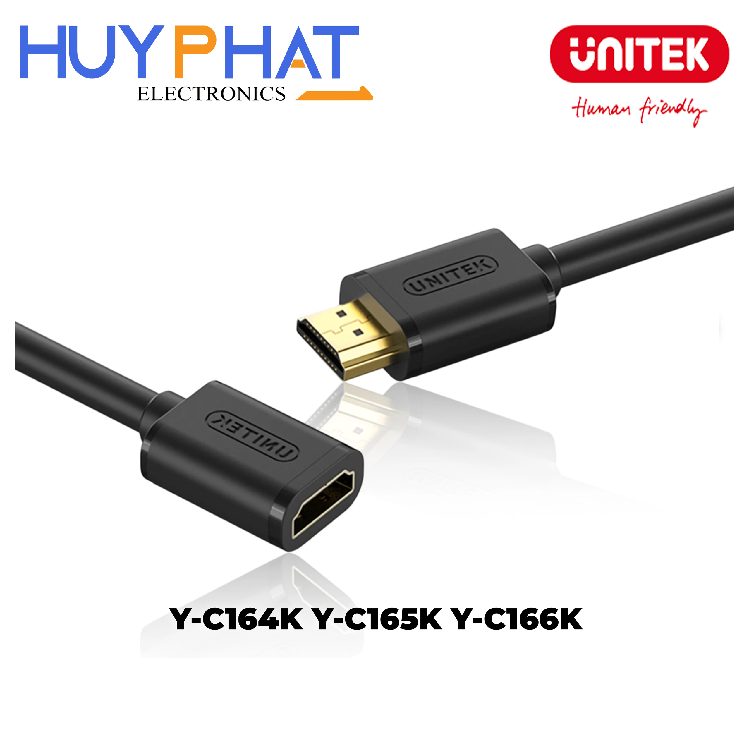 Cáp nối dài HDMI tối đa 4k30Hz dài đến 3M UNITEK Y-C164K