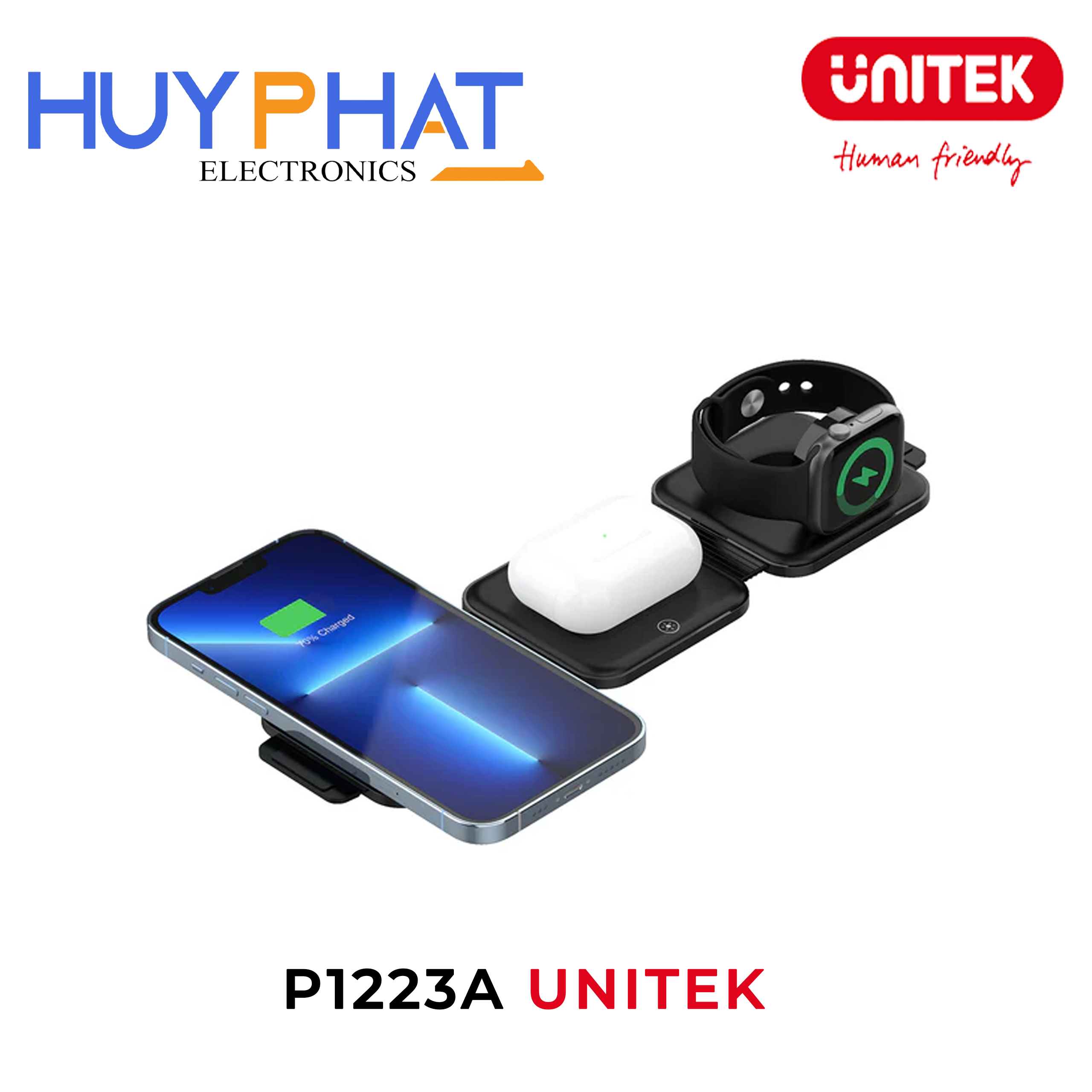 Dock sạc bỏ túi 3 trong 1 UNITEK P1223A