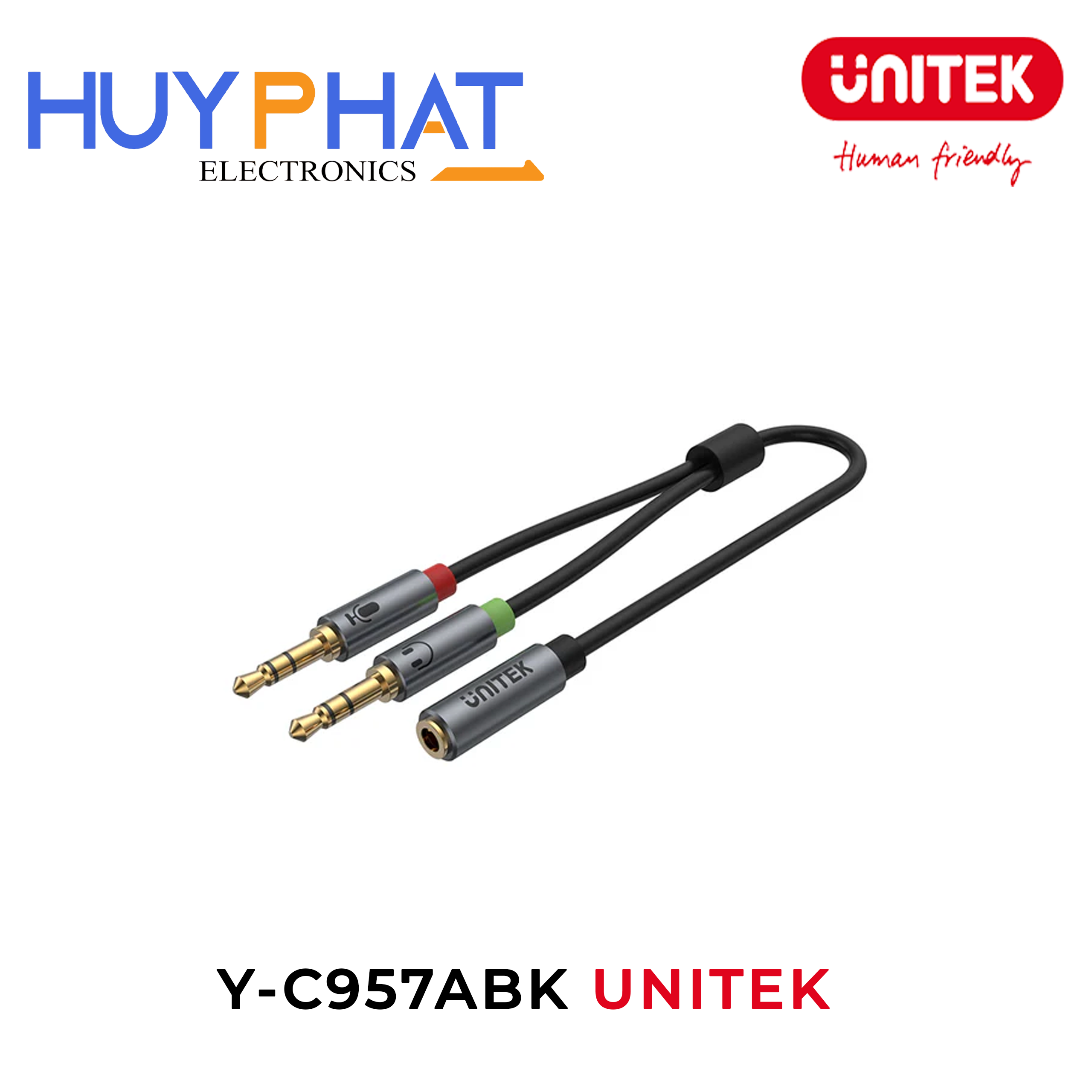Cáp loa 2 -> 1 UNITEK Y-C957ABK