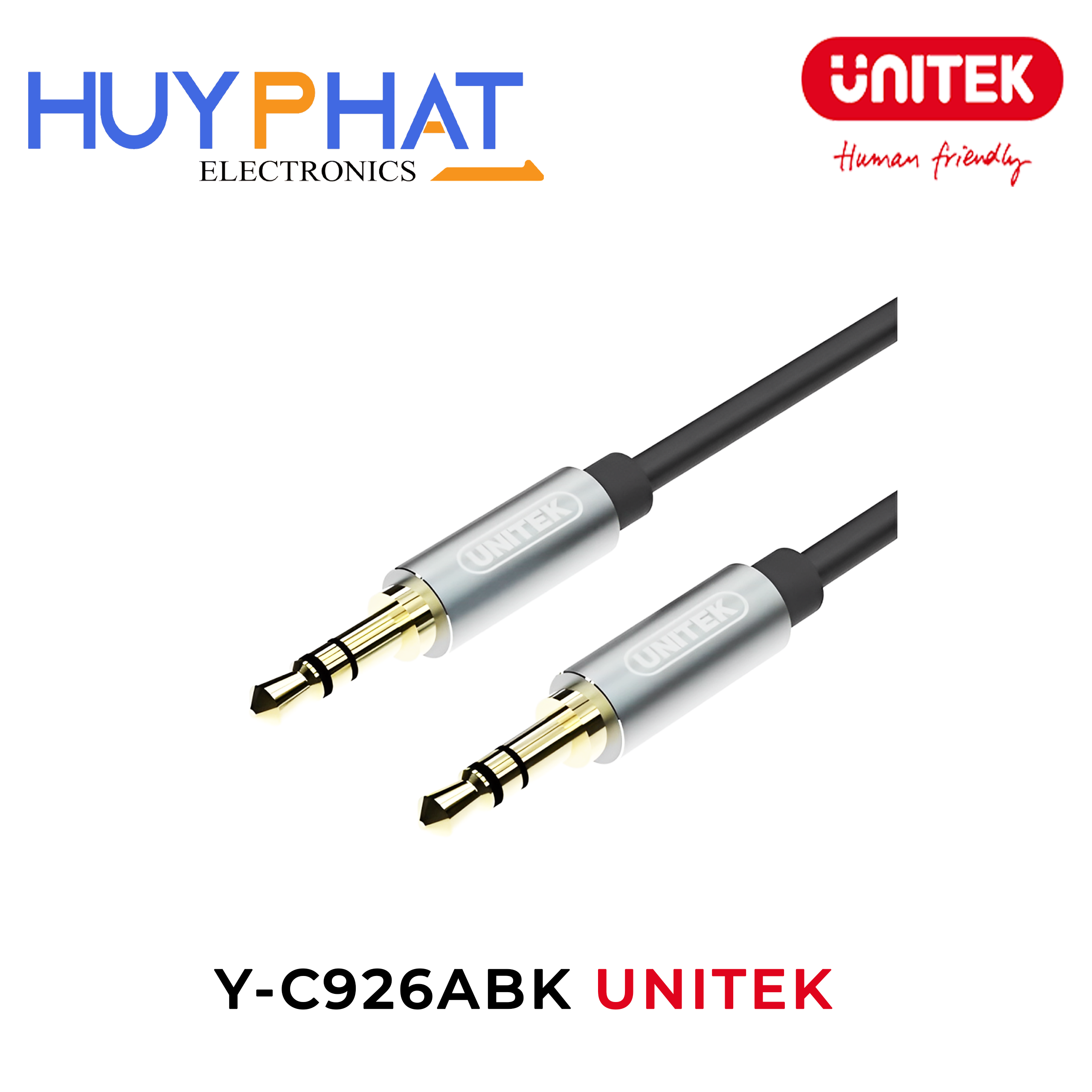 Cáp âm thanh 3.5mm AUX UNITEK Y-C926ABK