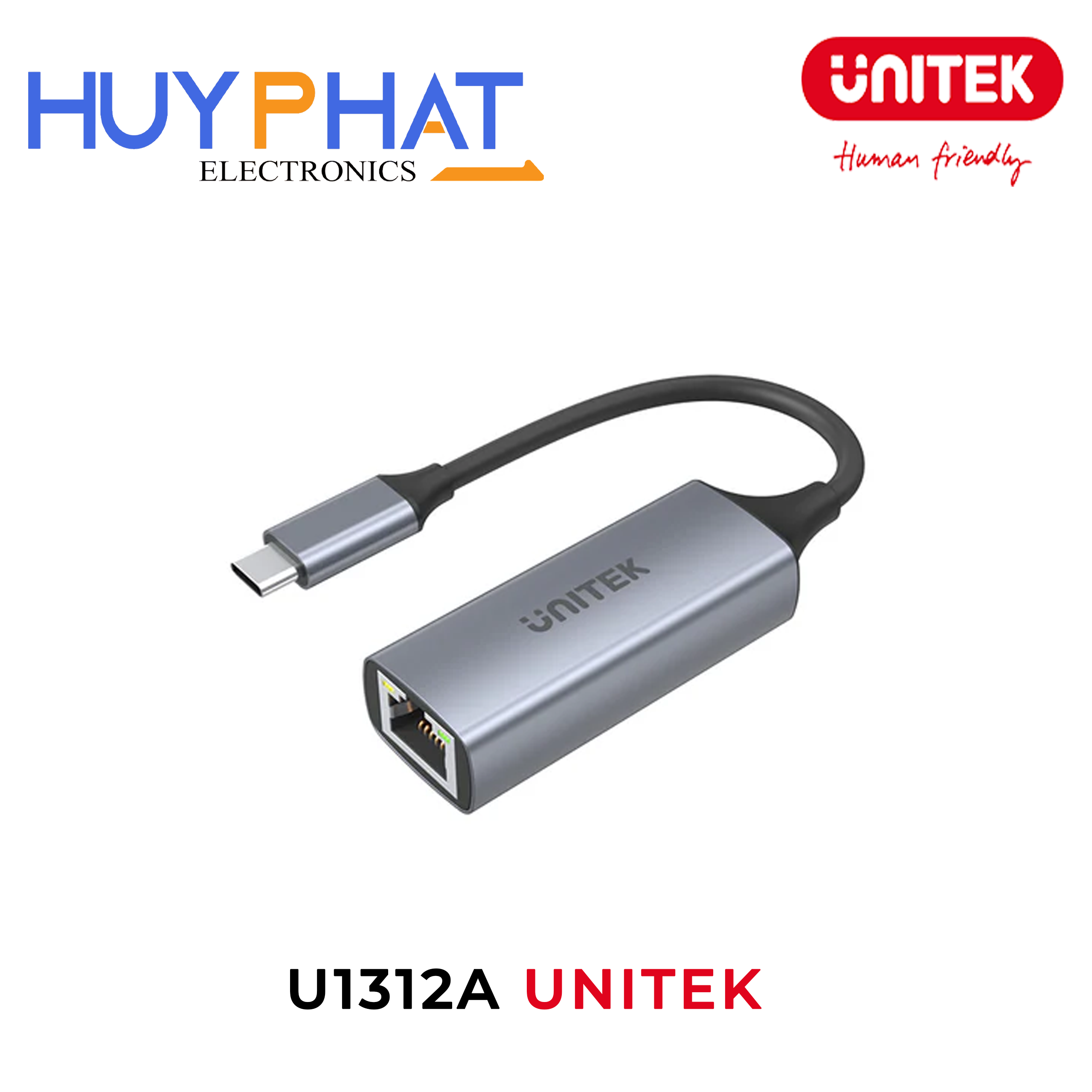 Hub chuyển Type-C -> LAN UNITEK U1312A