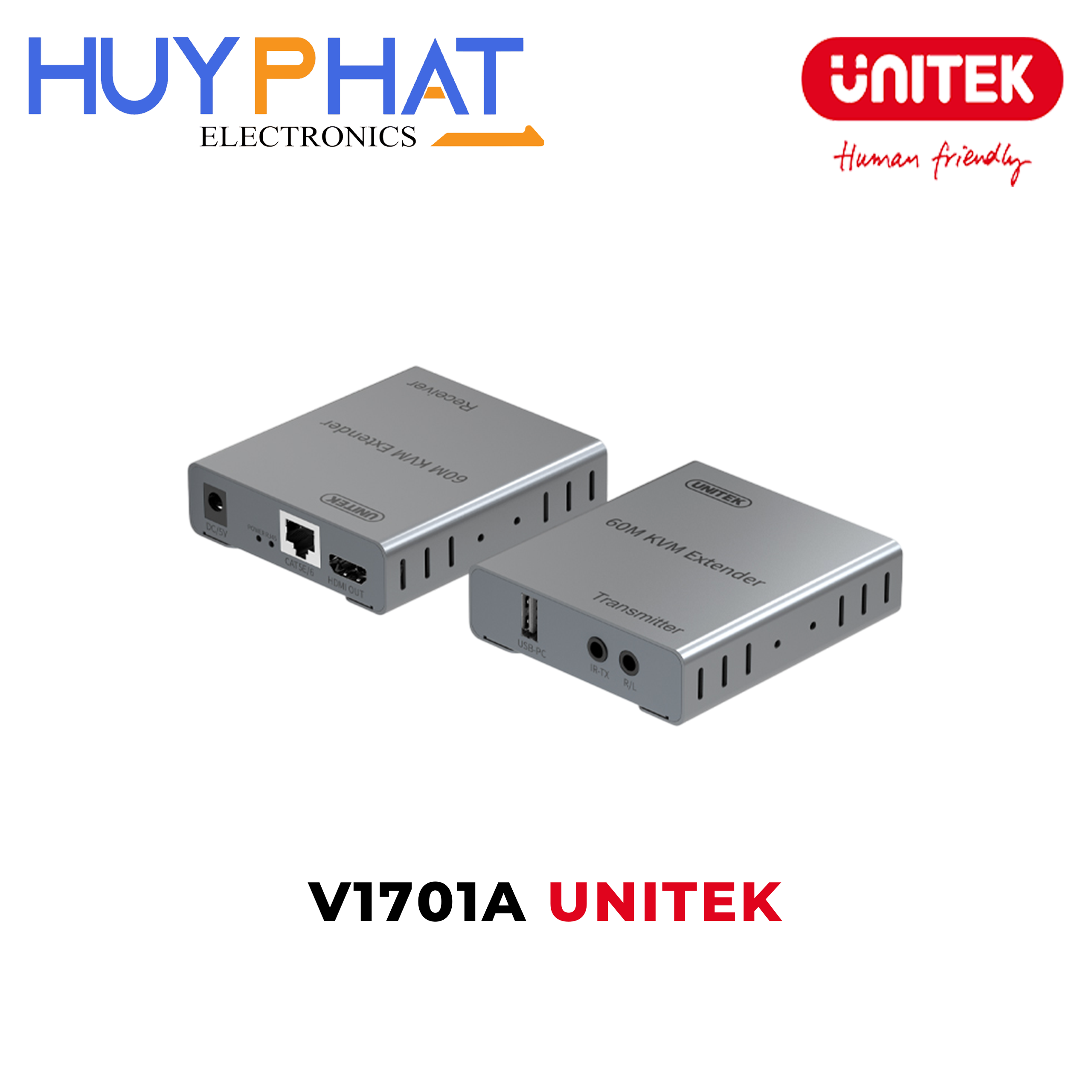 Bộ mở rộng HDMI KVM 1080p@60Hz 60M UNITEK V1701A