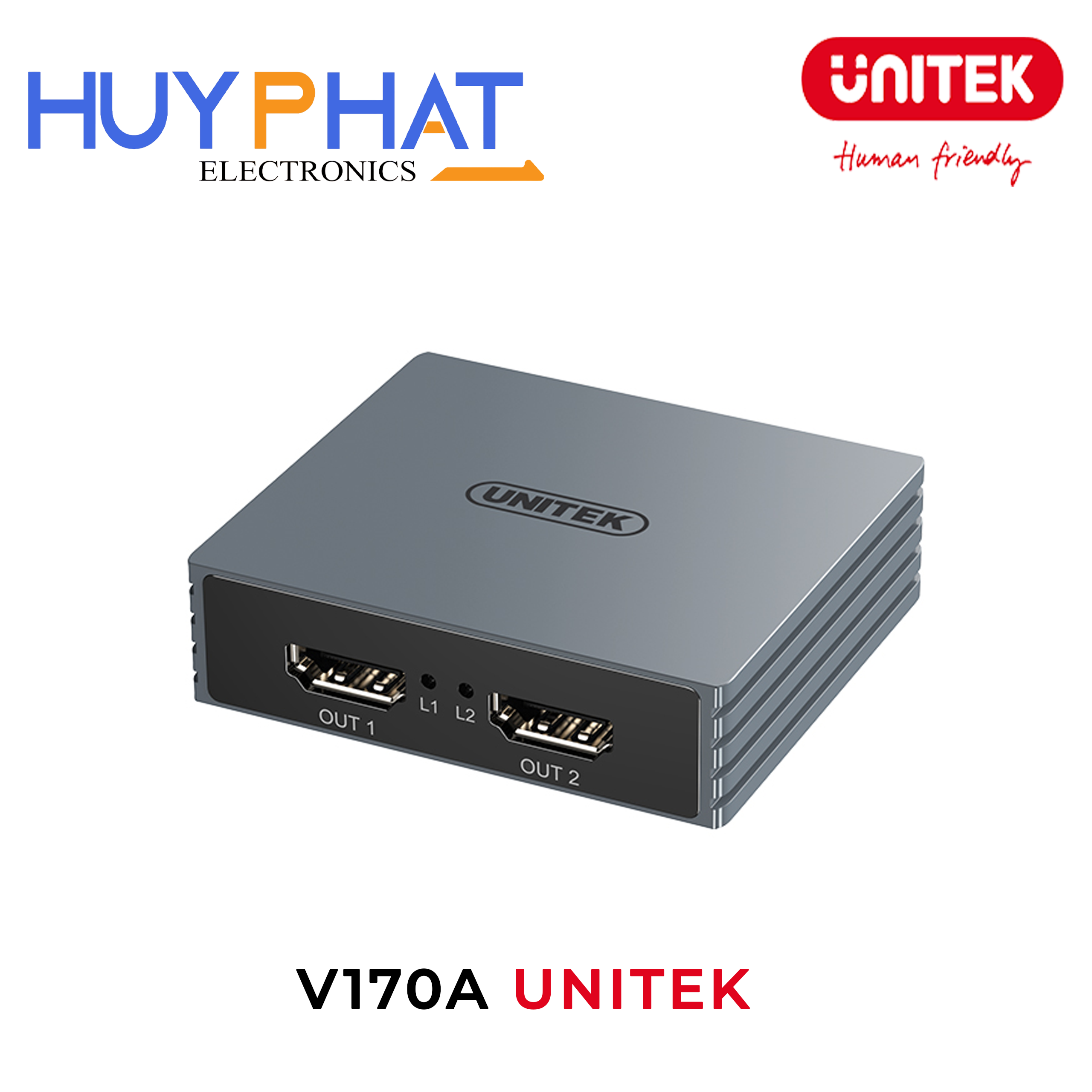 Hub chia 2 cổng HDMI 2.0 4K@60Hz UNITEK V170A