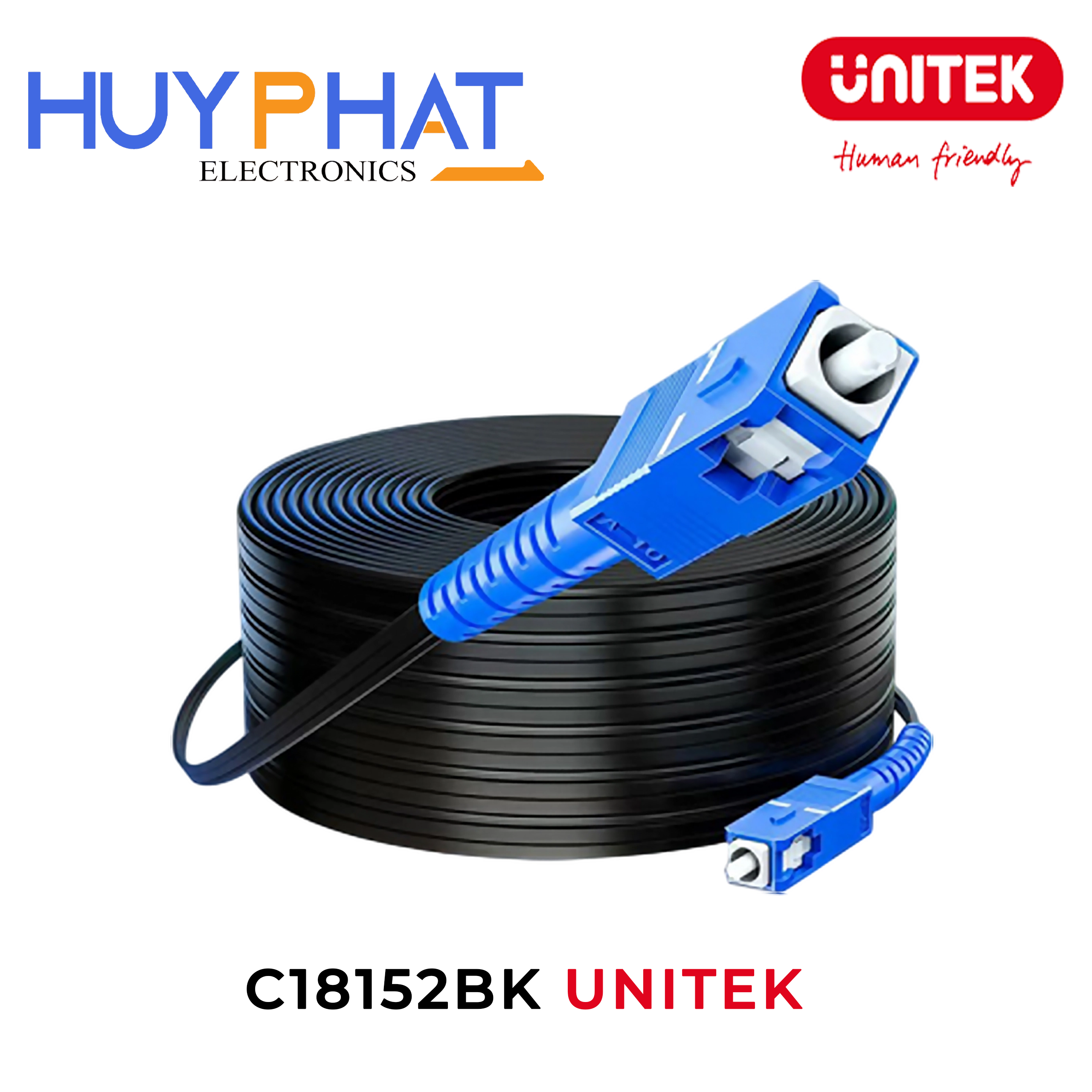 Dây cáp quang lõi đơn ngoài trời UNITEK C18152BK