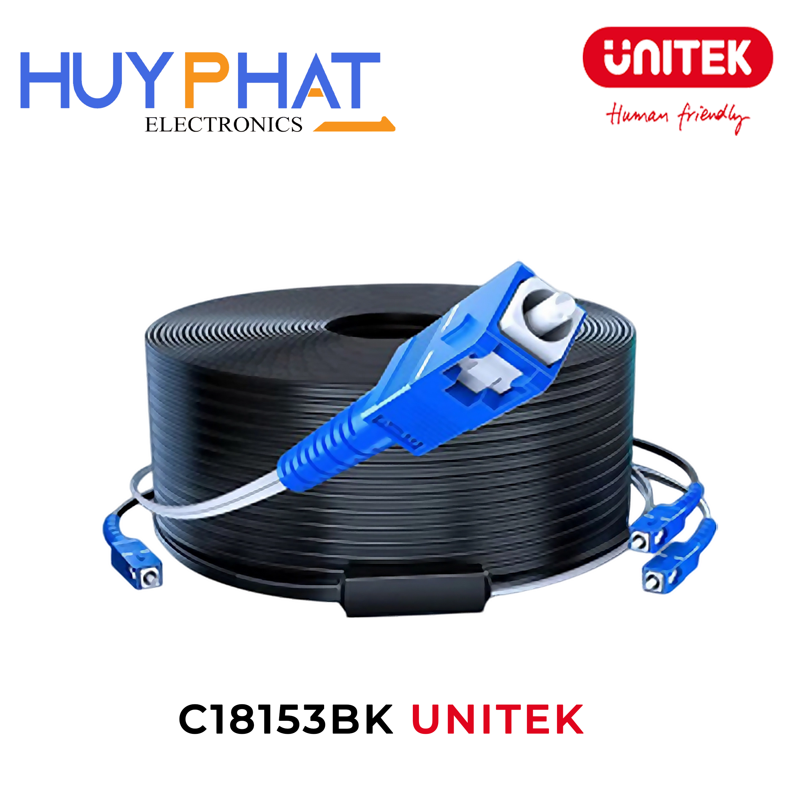 Dây cáp quang lõi kép ngoài trời UNITEK C18153BK
