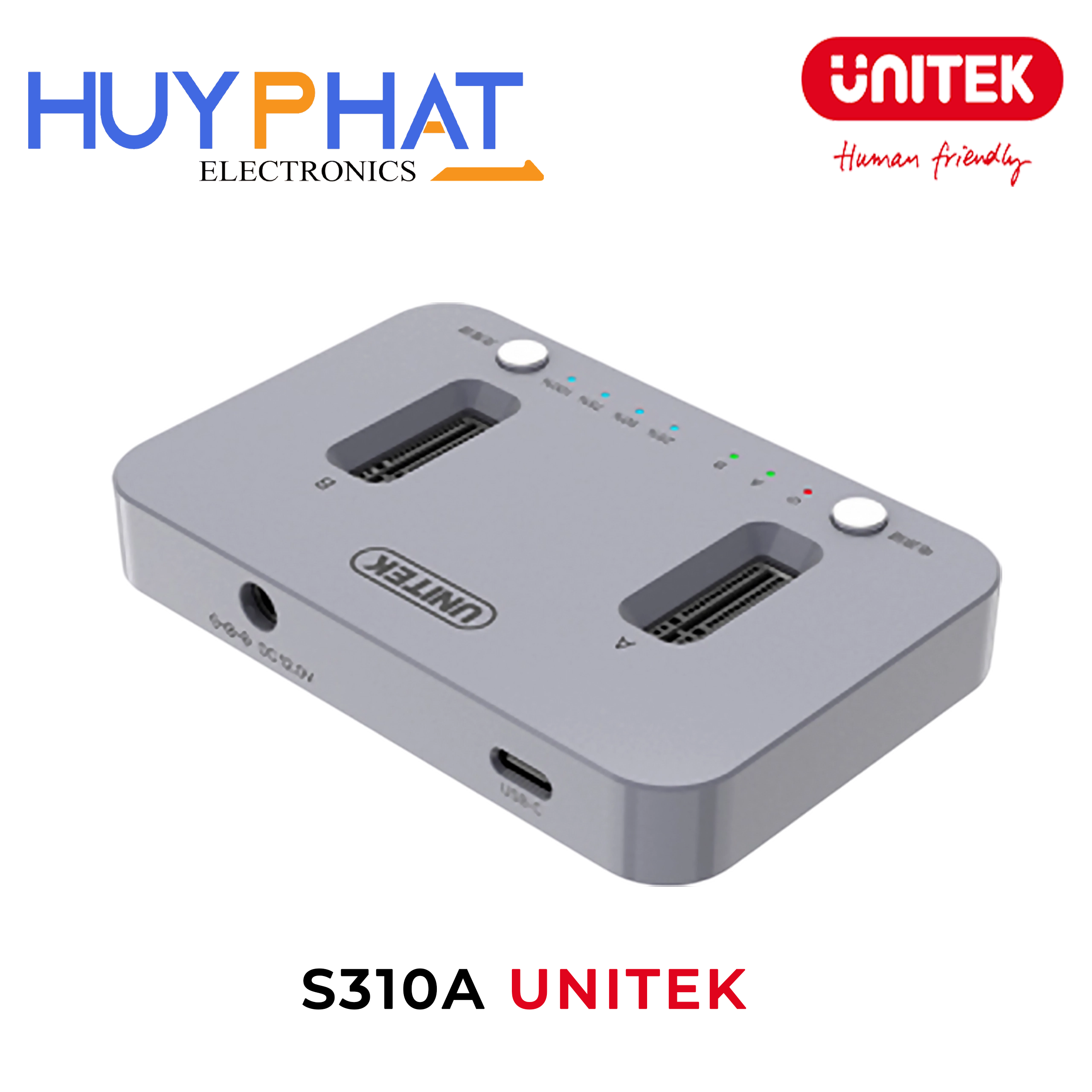 Đế sao chép ổ đĩa kép M2 UNITEK S310A