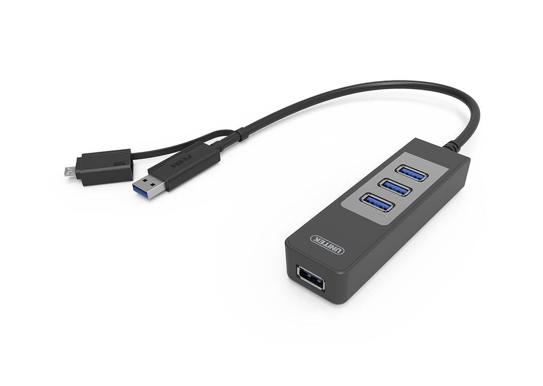 Hub chuyển đổi USB 3.0 với Cổng Micro USB và USB OTG UNITEK Y-3046A