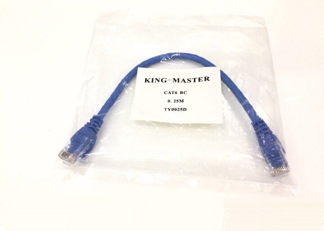 Cáp UTP Cat 6 BC 0.25m KINGMASTER TY-0025D