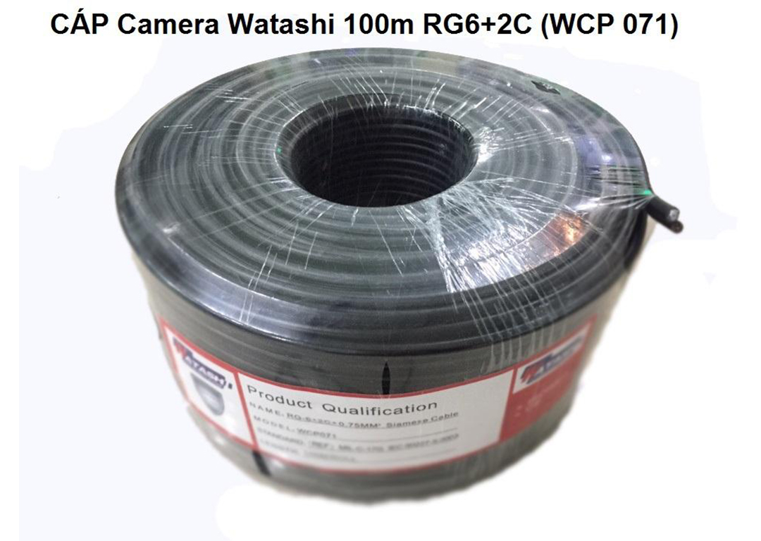 Cáp Cuộn Camera RG6+2C 100m WATASHI WCP071