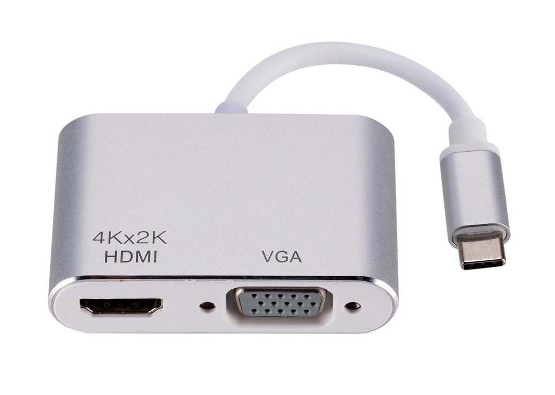 TYPE-C -> VGA + HDMI 4K