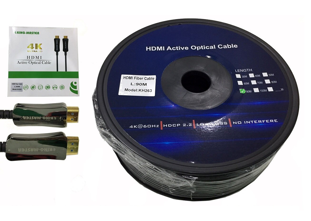 Cáp HDMI 2.0/4K 90m Active Optical KINGMASTER KH263