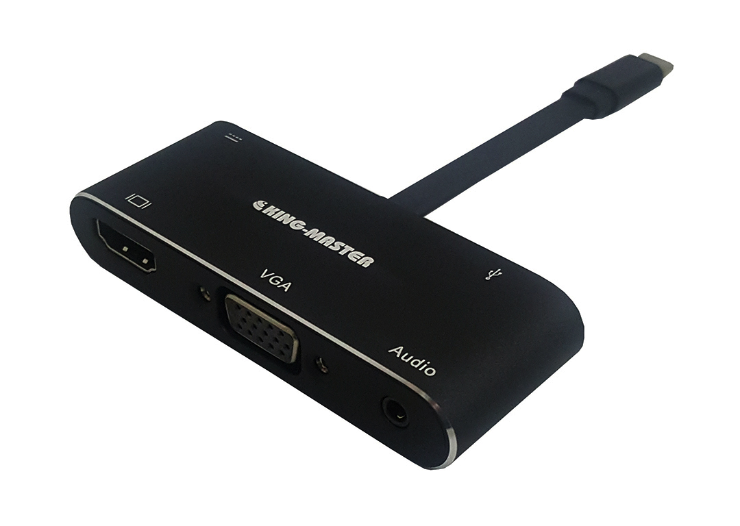 Hub Type-C sang USB 3.0 + HDMI + VGA + AUDIO KINGMASTER KY-V126B