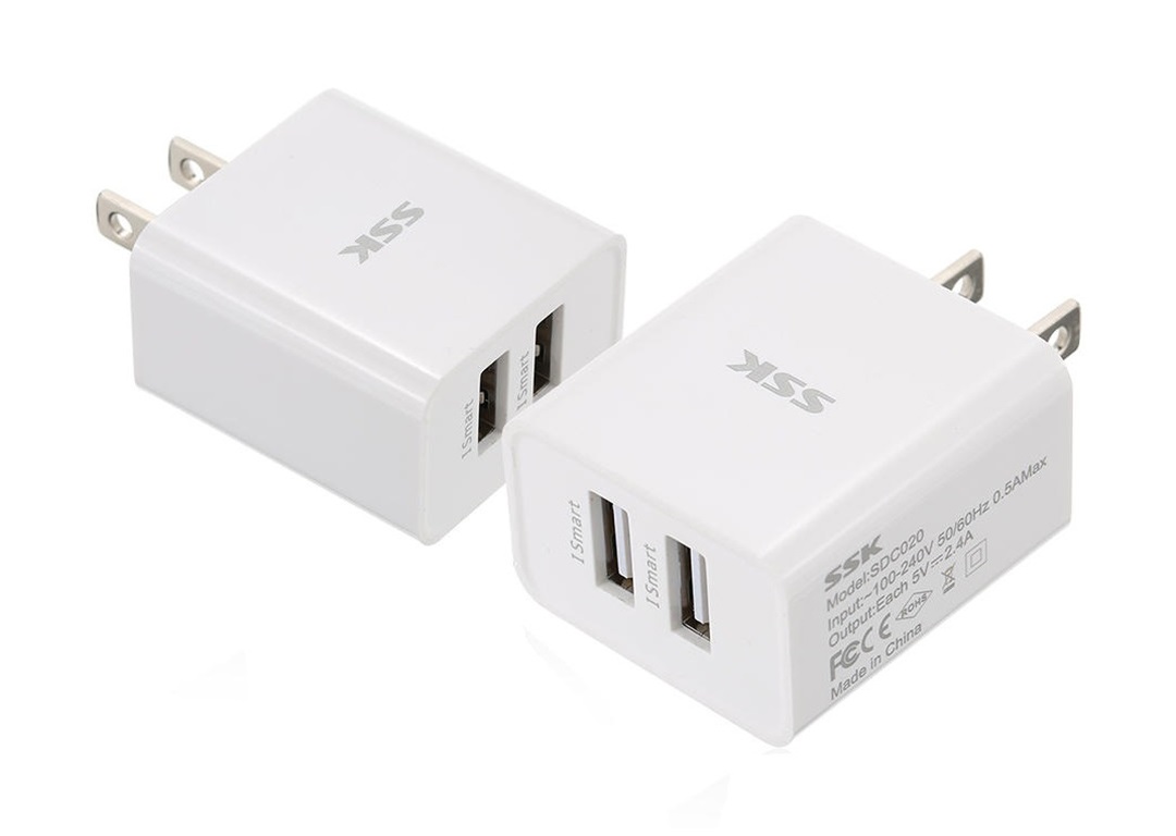 Sạc 2 USB 2.4A SSK SDC020