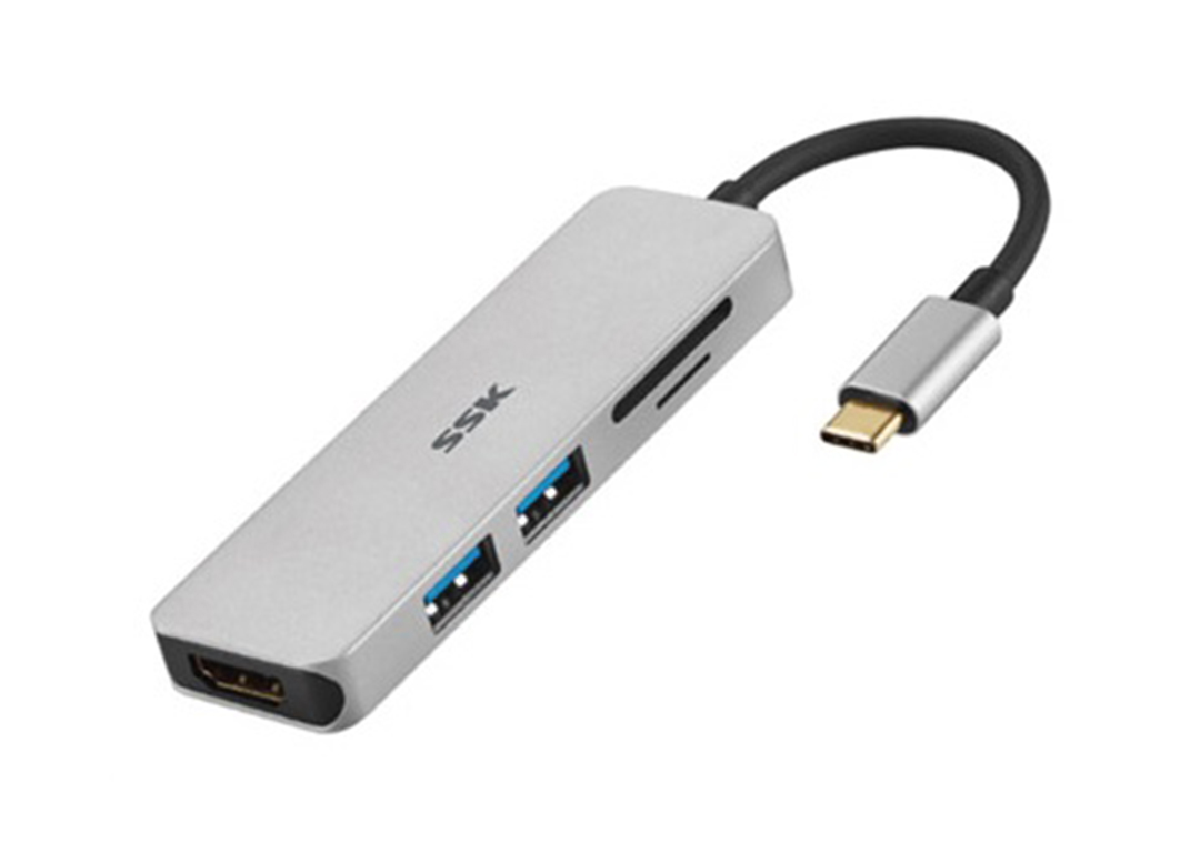 Multiport Hub Type-C -> USB 3.0 + HDMI + TF + SD SSK SHU-C525