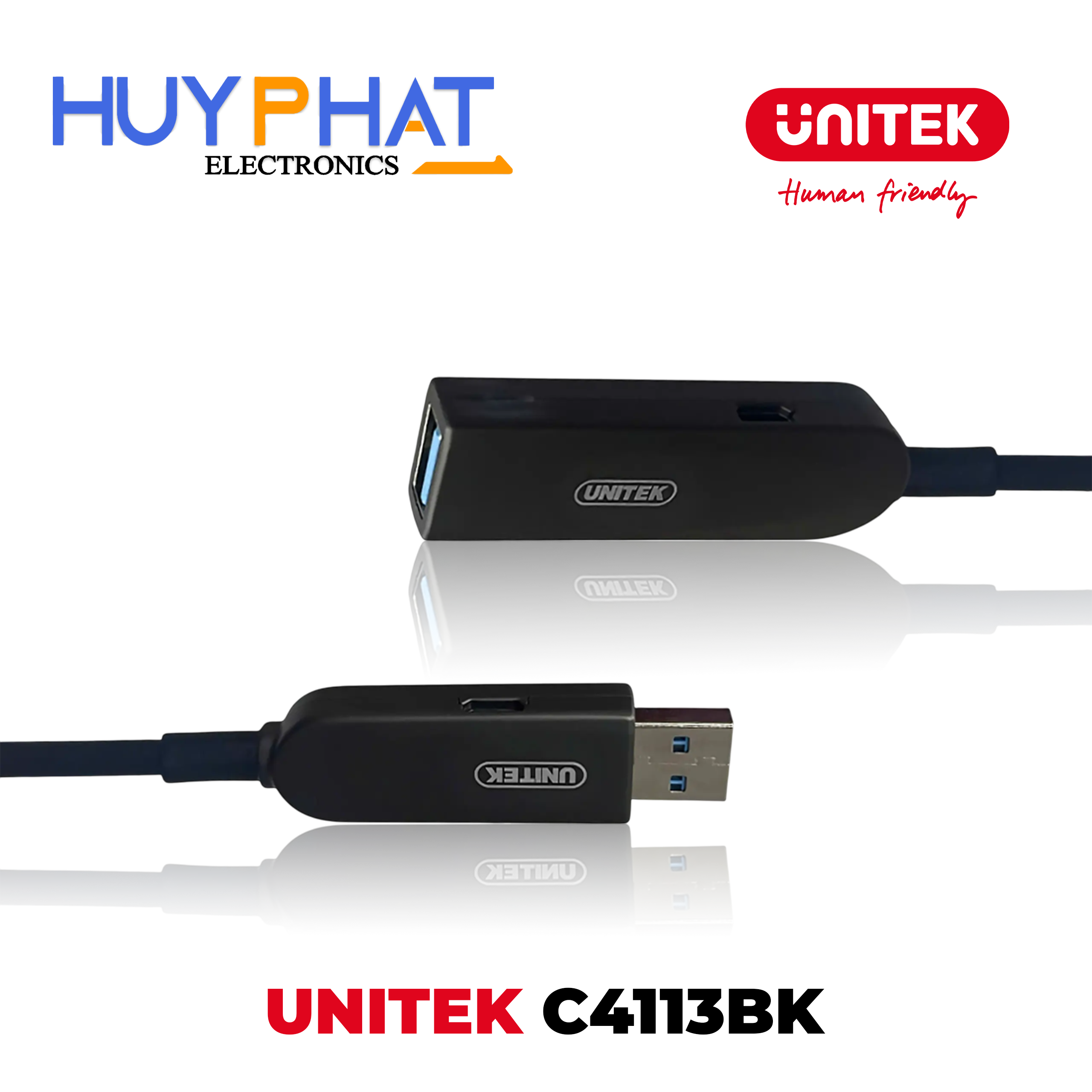 Cáp USB 3.0 nối dài đến 50M UNITEK C4113BK