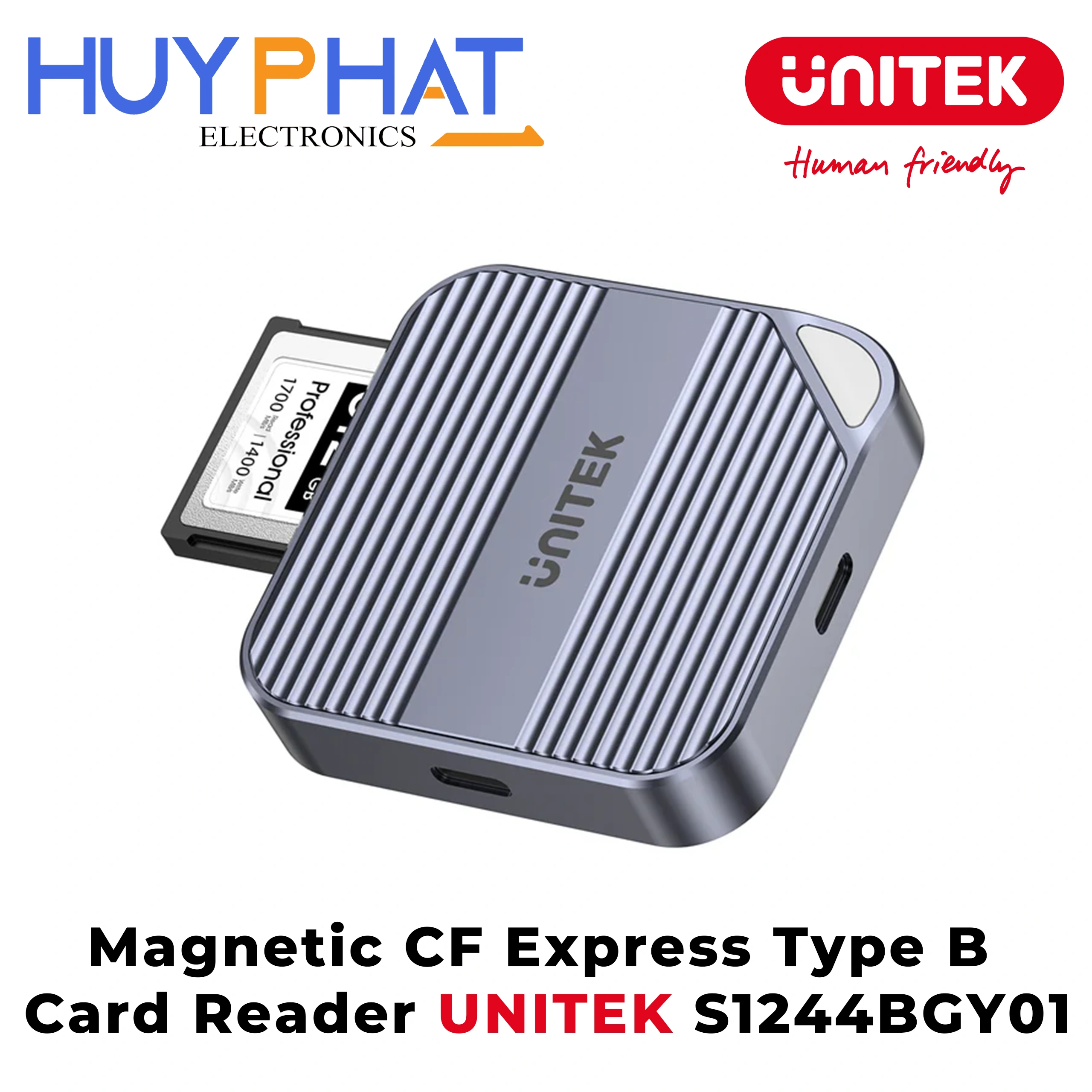 Đầu đọc thẻ từ tính CF Express Type-B UNITEK S1244BGY01