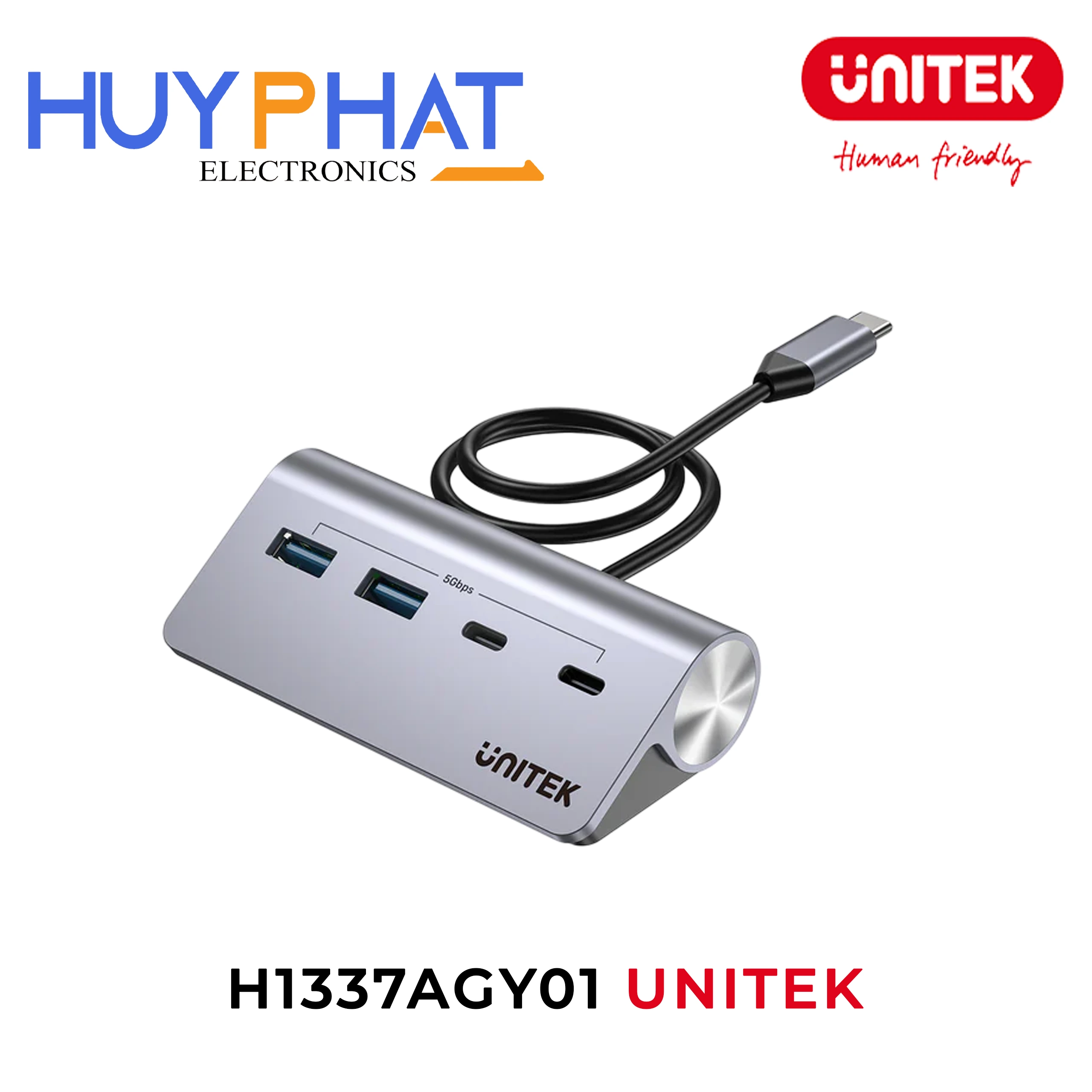 Hub USB Type-C 4 cổng UNITEK H1337AGY01
