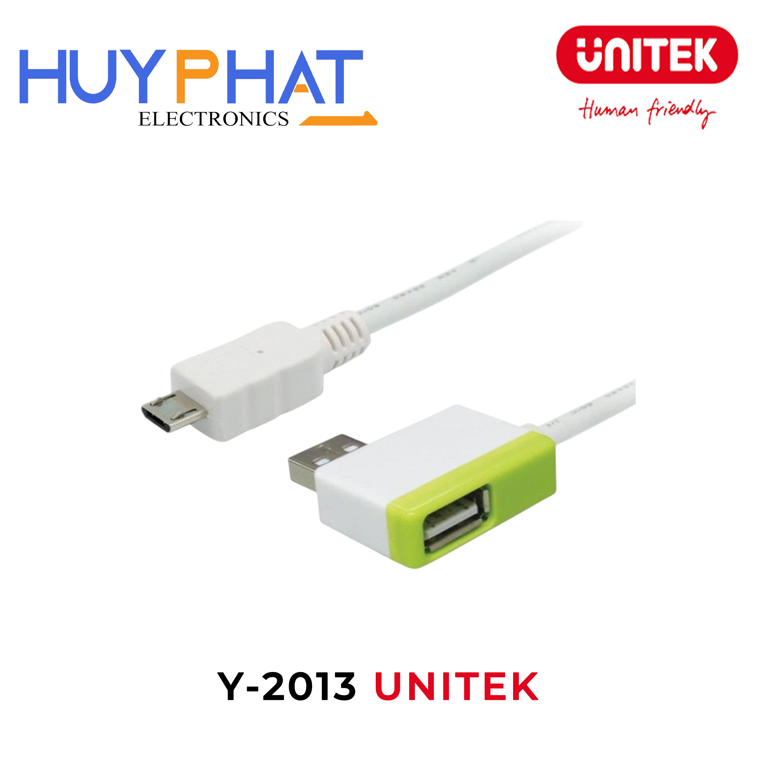 Cáp USB 2.0 -> Micro USB + Hub USB 2.0 UNITEK Y-2013