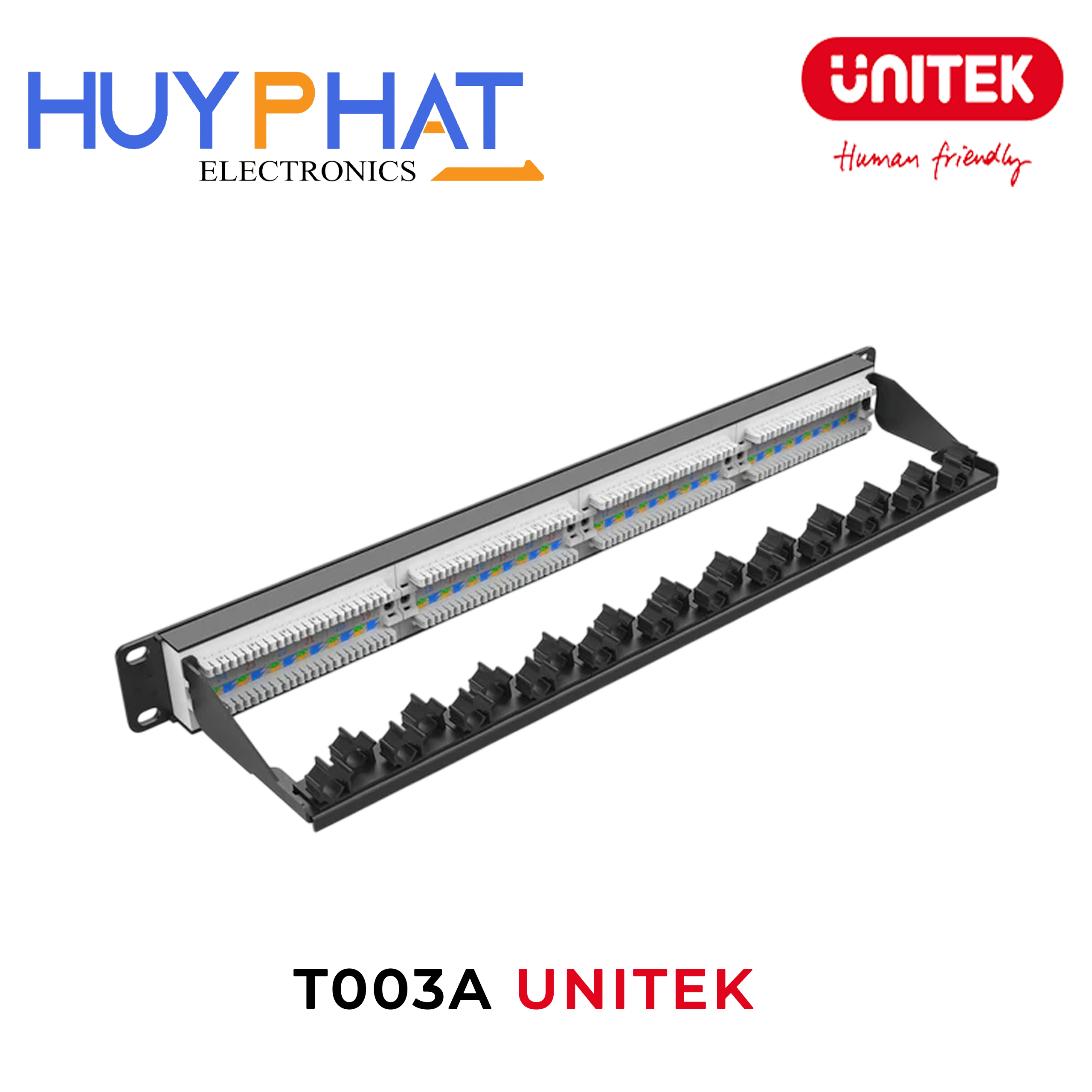 Bảng cắm UTP Cat6 RJ45 24 cổng UNITEK T003A