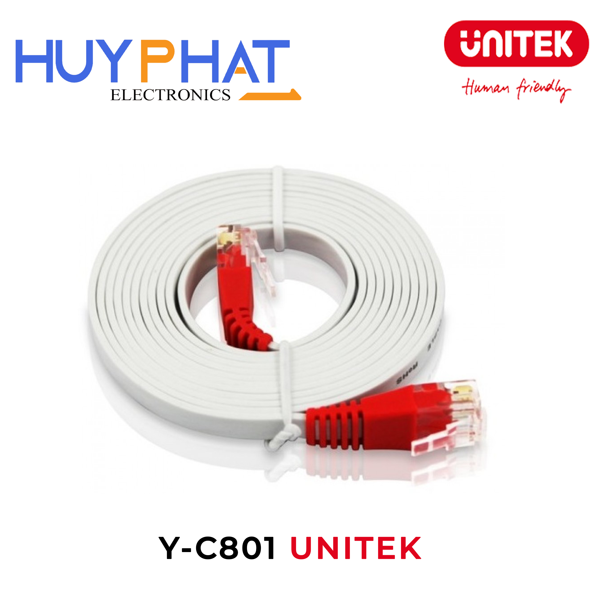 Cáp UTP Cat 5 dài đến 5M UNITEK Y-C801
